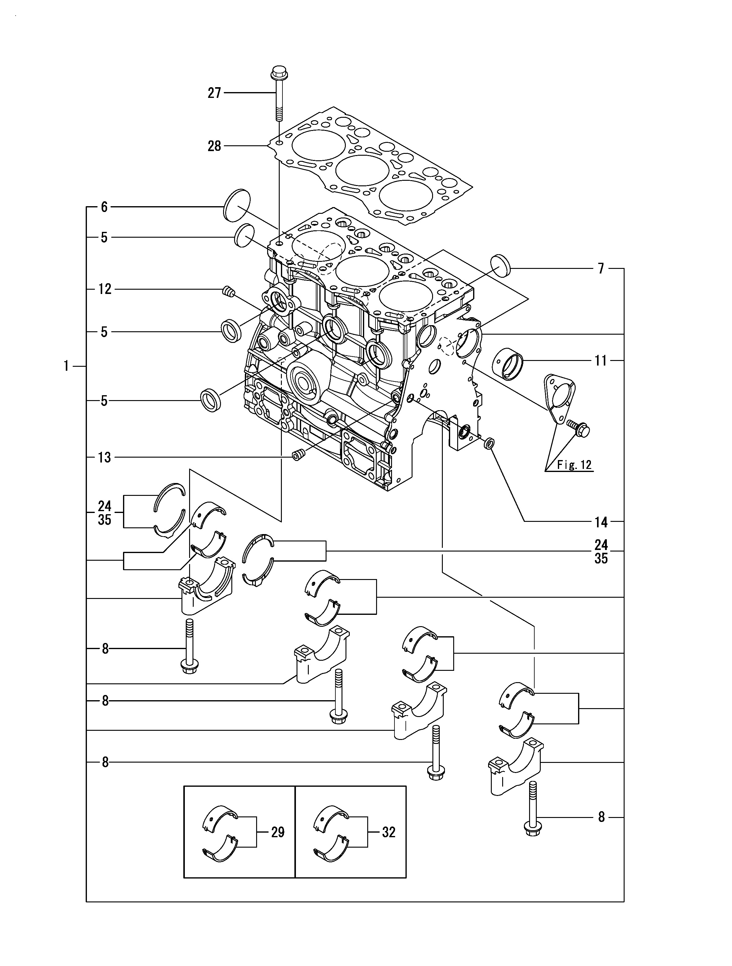 FIG 1. CYLINDER BLOCK