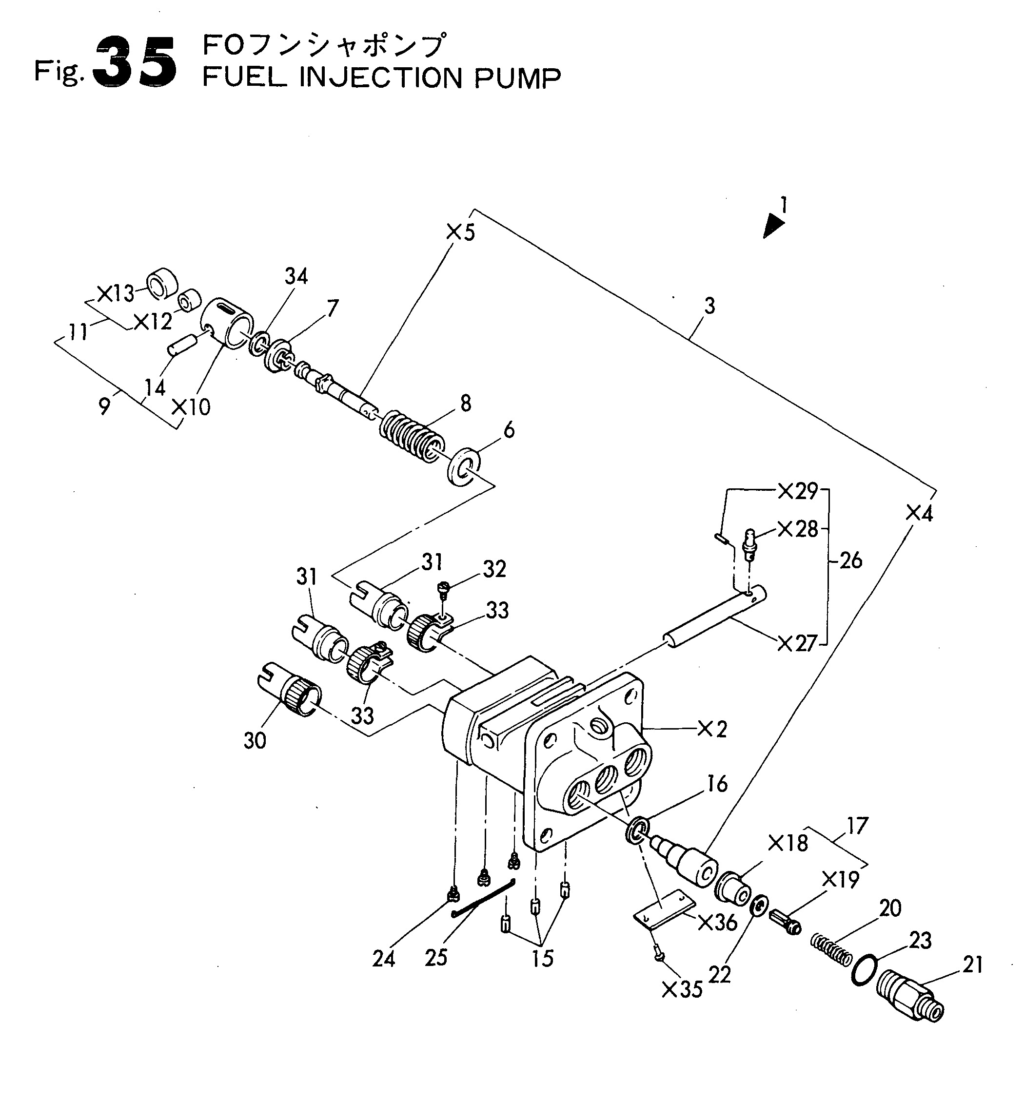 FIG 35. POMMES D'INJECTION DE FUEL