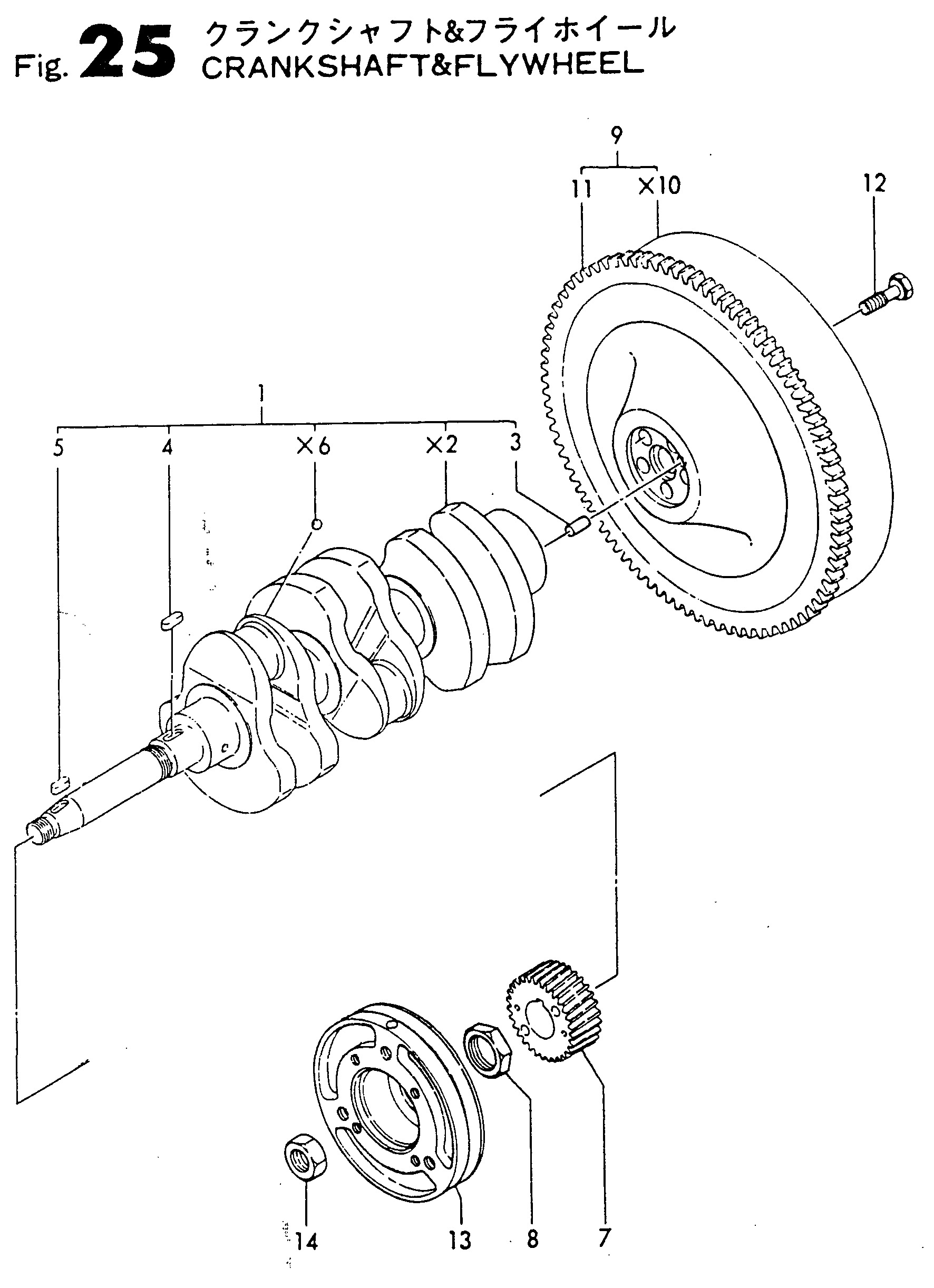 FIG 25. CRANKSHAFT " FLYWHEEL