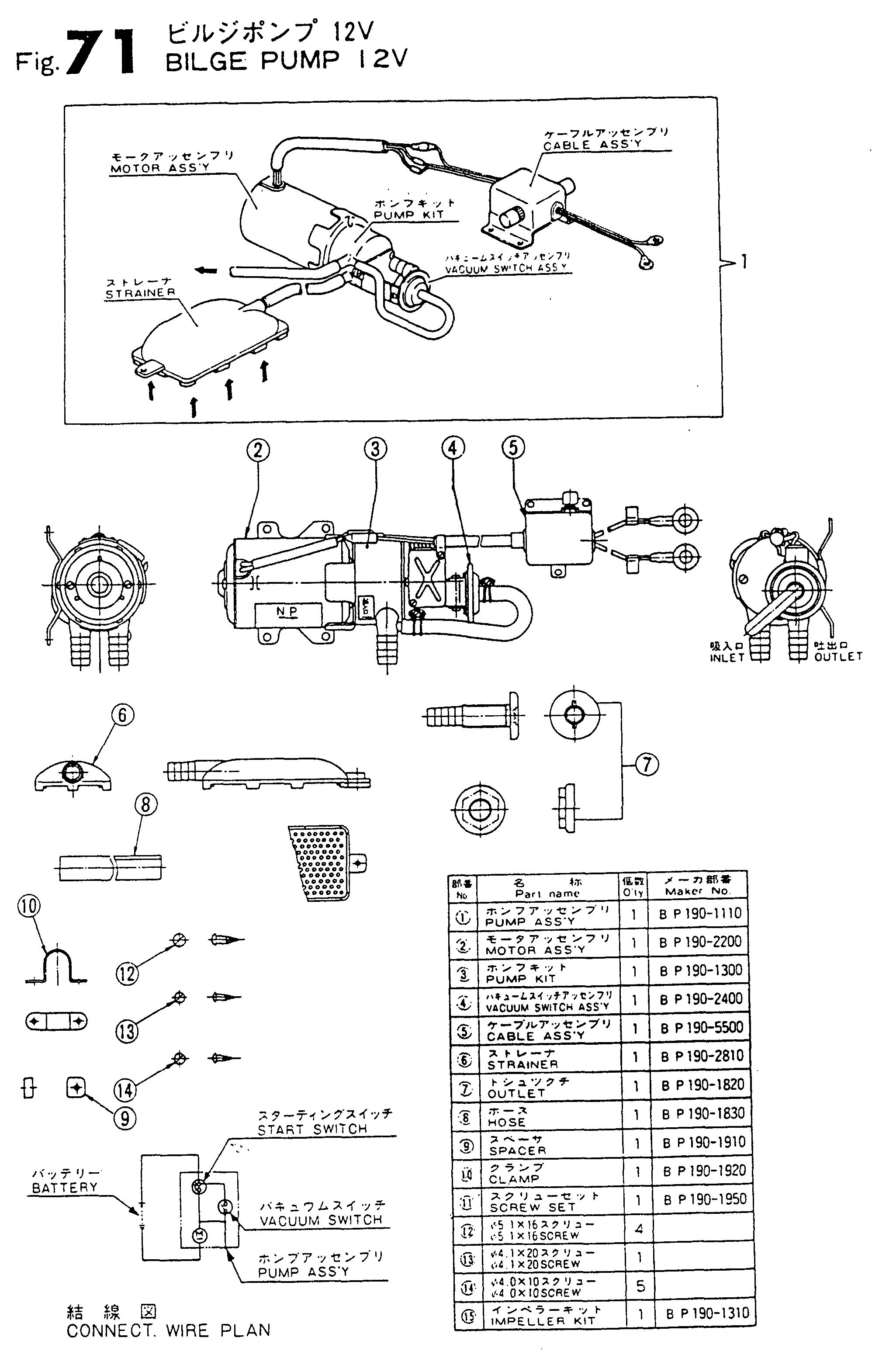 FIG 71. BILGE PUMP 12V