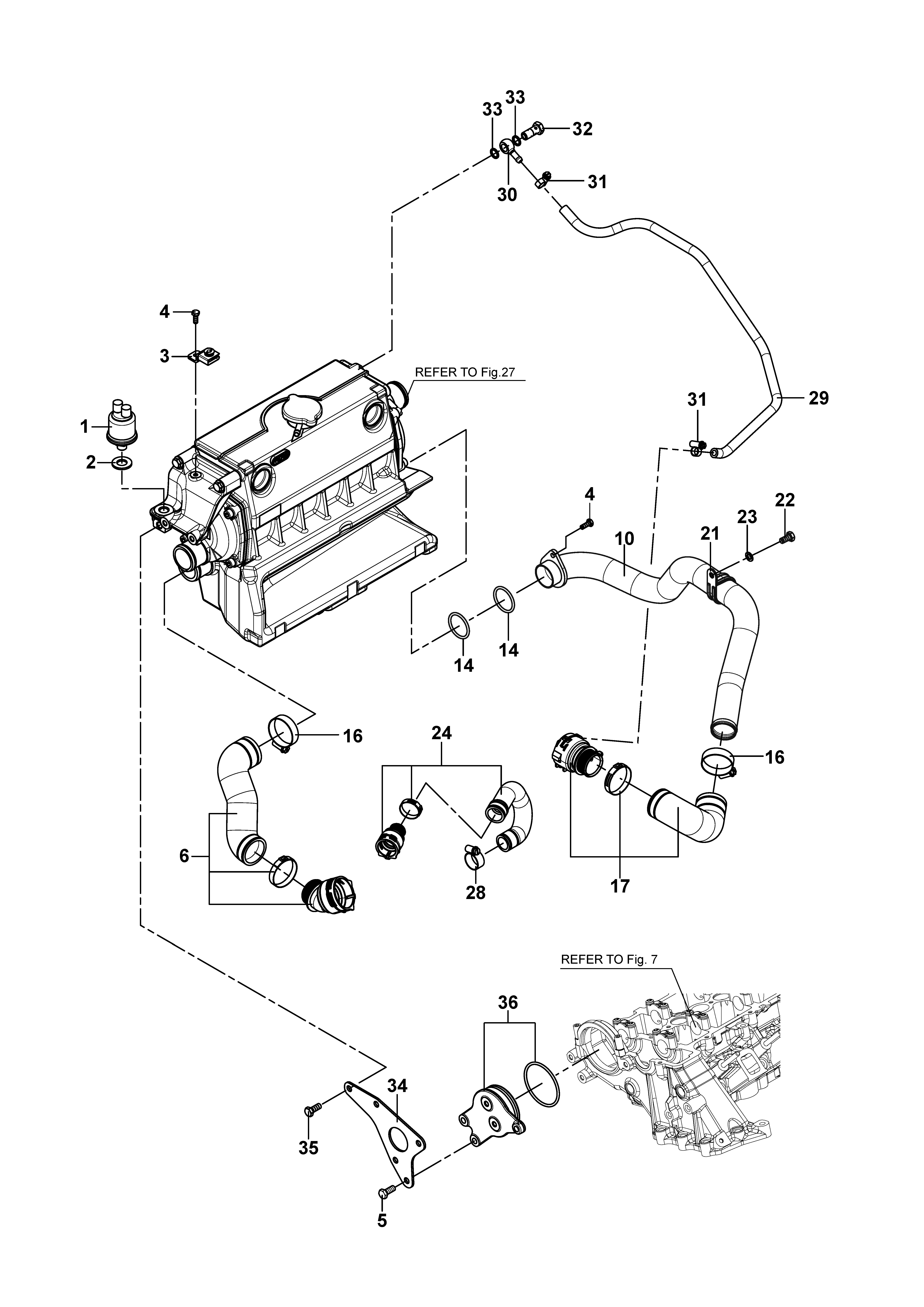 FIG 28. HOSE, FW PUMP