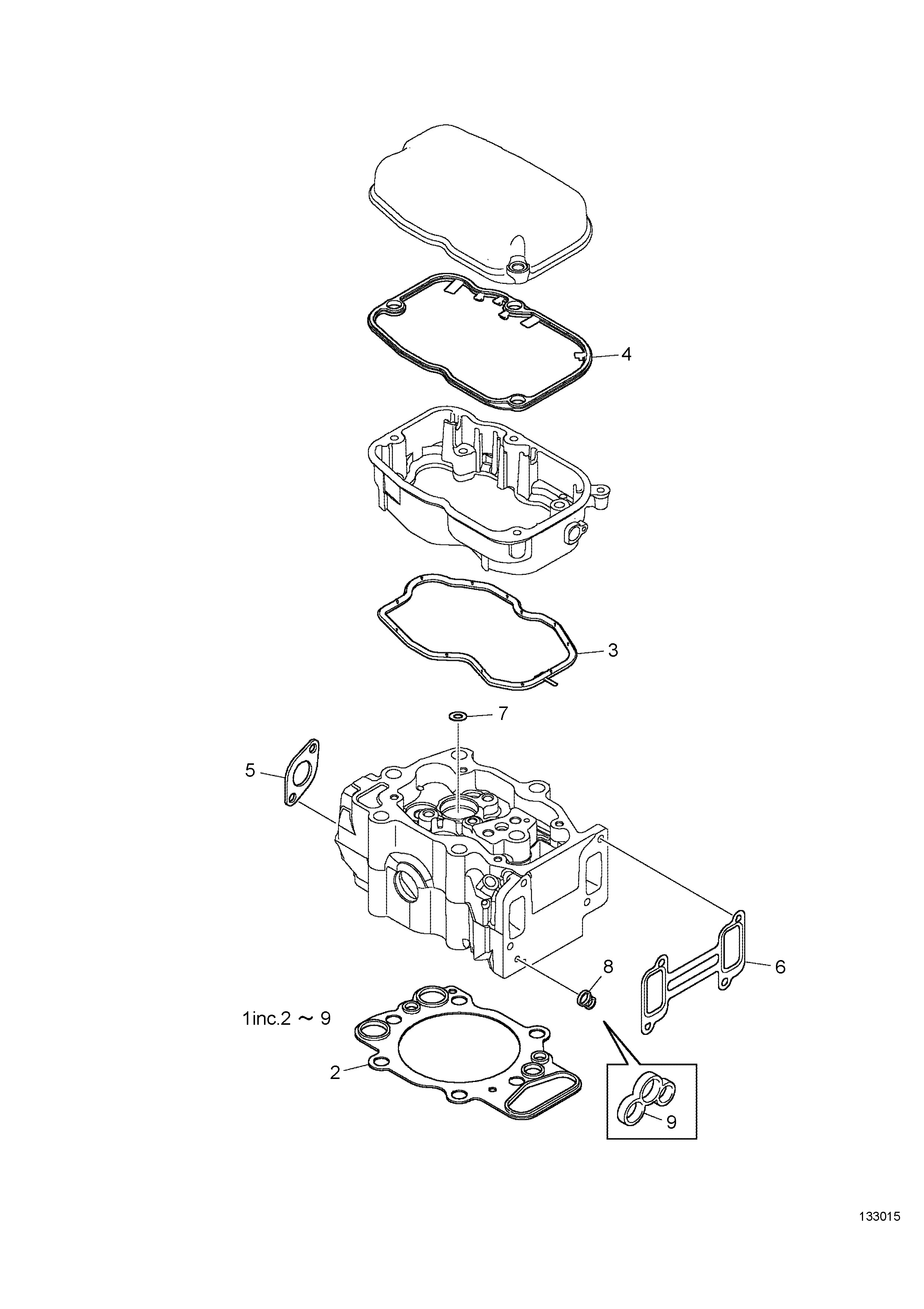 FIG 102. KIT GASKET, CYLINDER HEAD