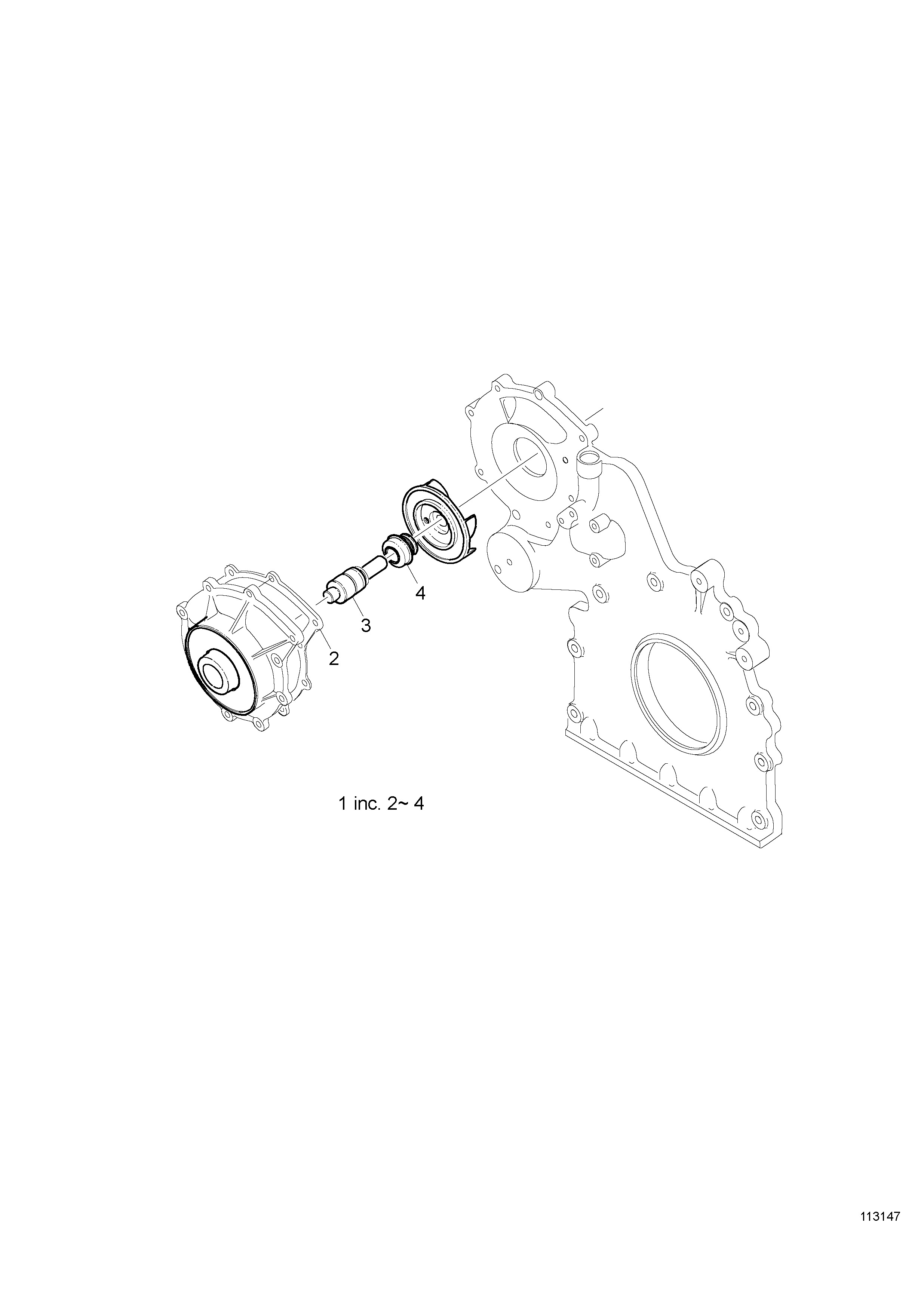 FIG 103. REPAIR KIT,COOLANT PUMP