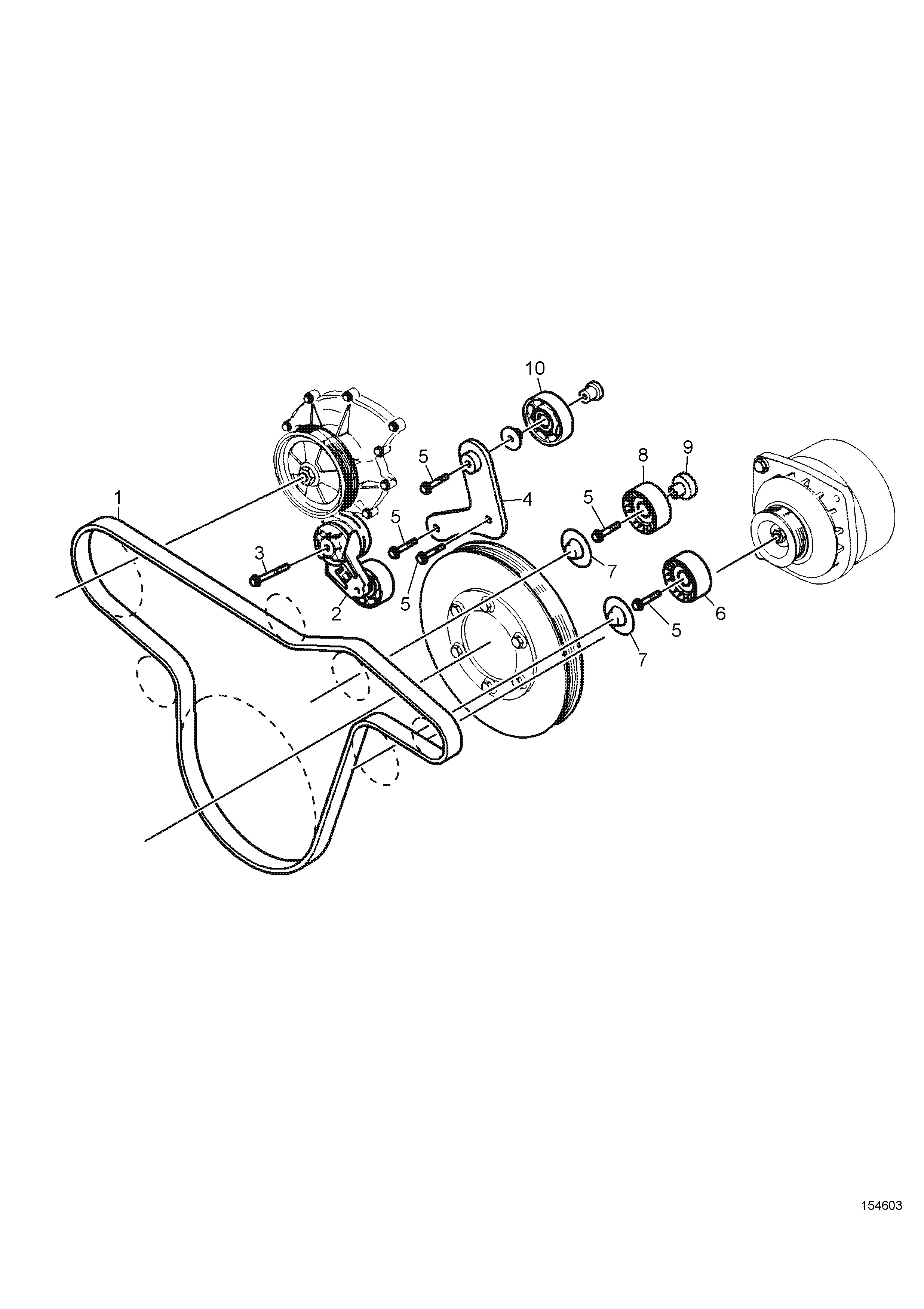 FIG 54. TRASMISSIONE DEL BELT, ALT LOW (E6518895-)