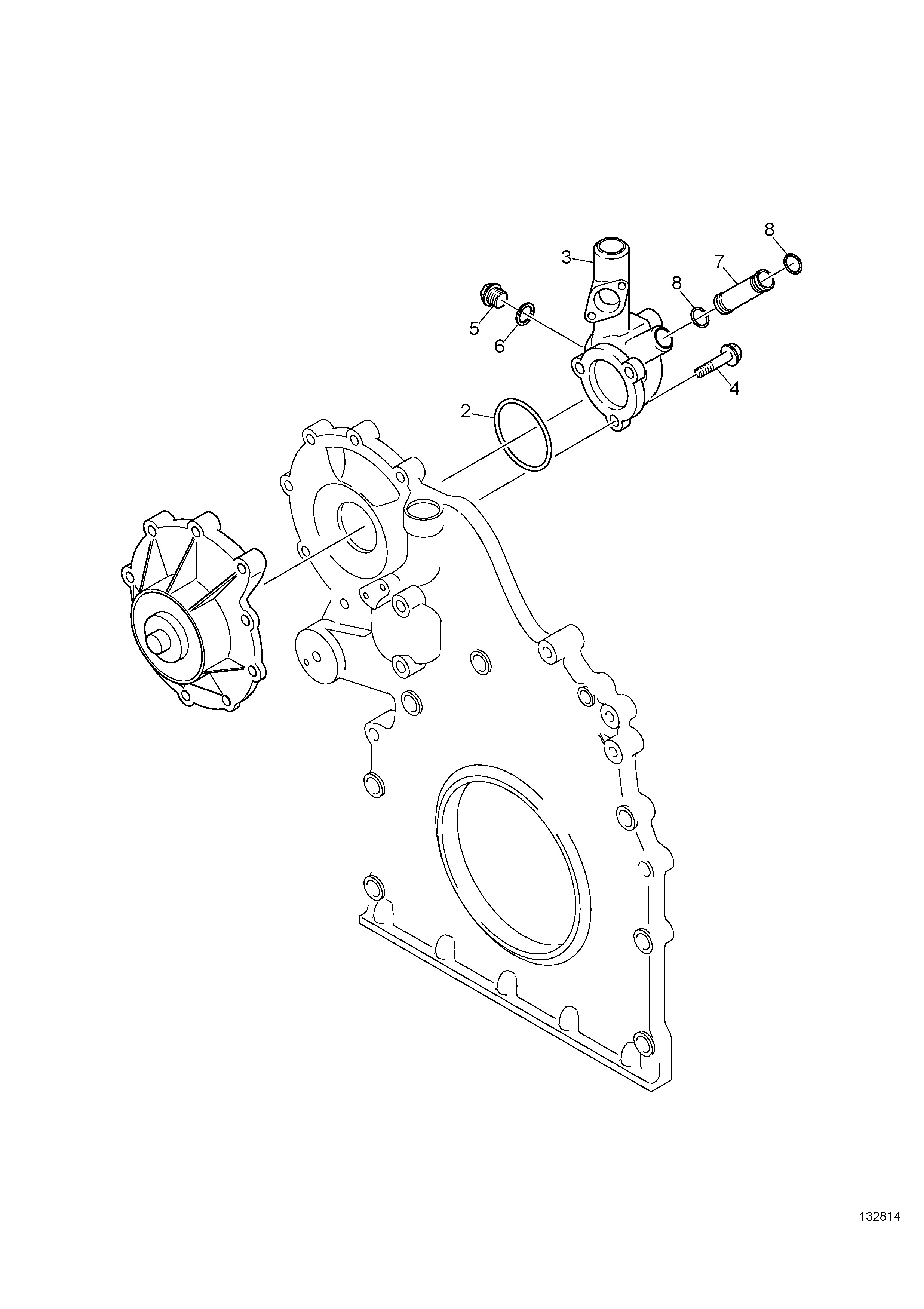 FIG 60. COOLANT PUMP,MOUNTING
