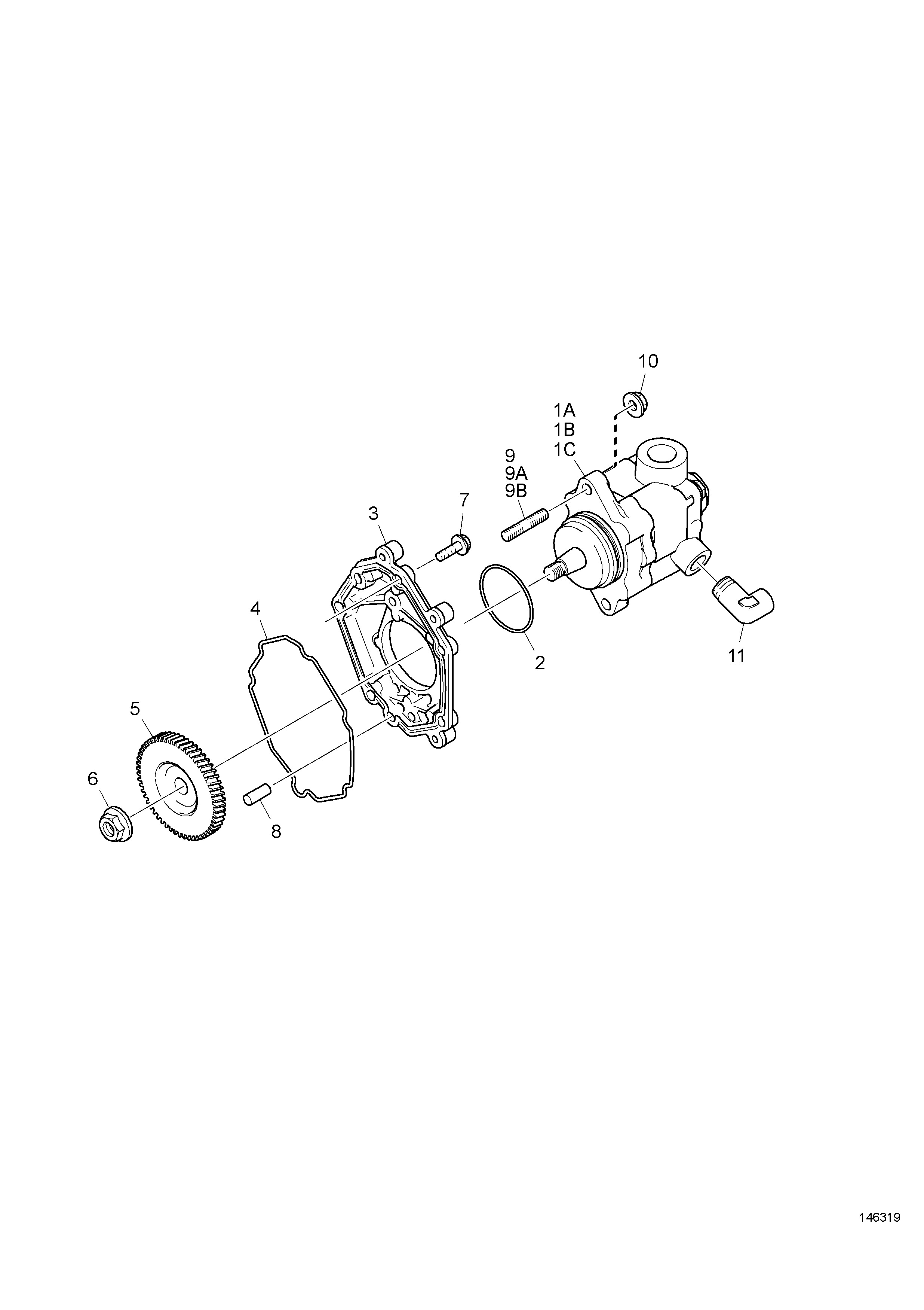 FIG 85. HYD PUMP MOUNTING (OPTION)