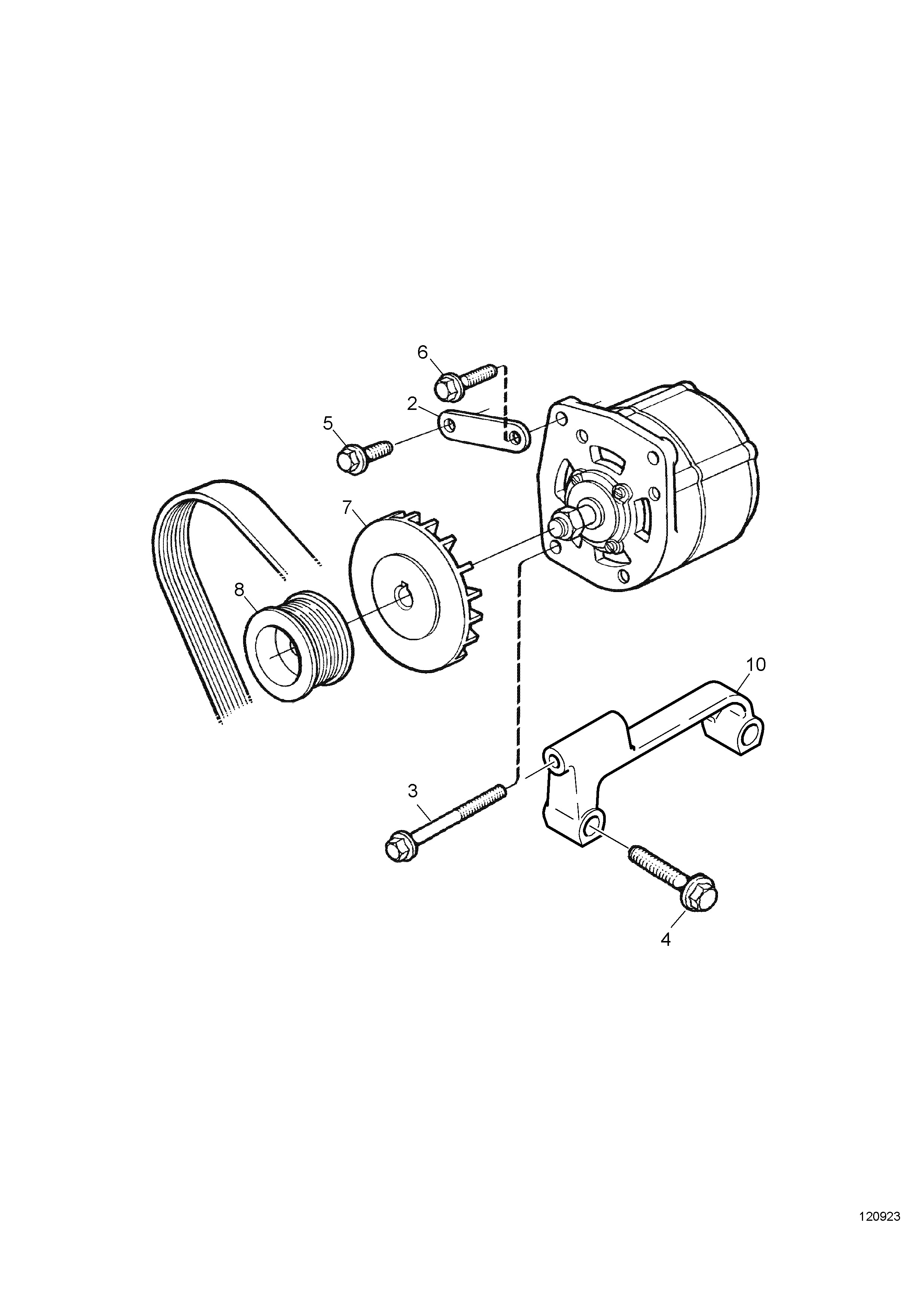 FIG 86. ALTERNATOR, MOUNTING