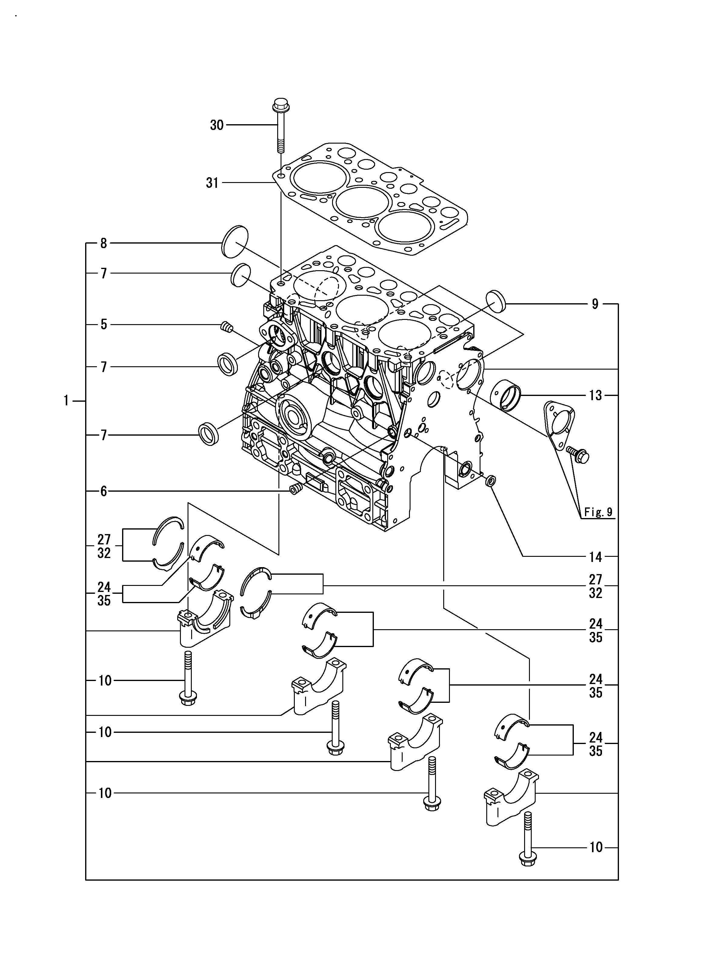 FIG 1. CYLINDER BLOCK
