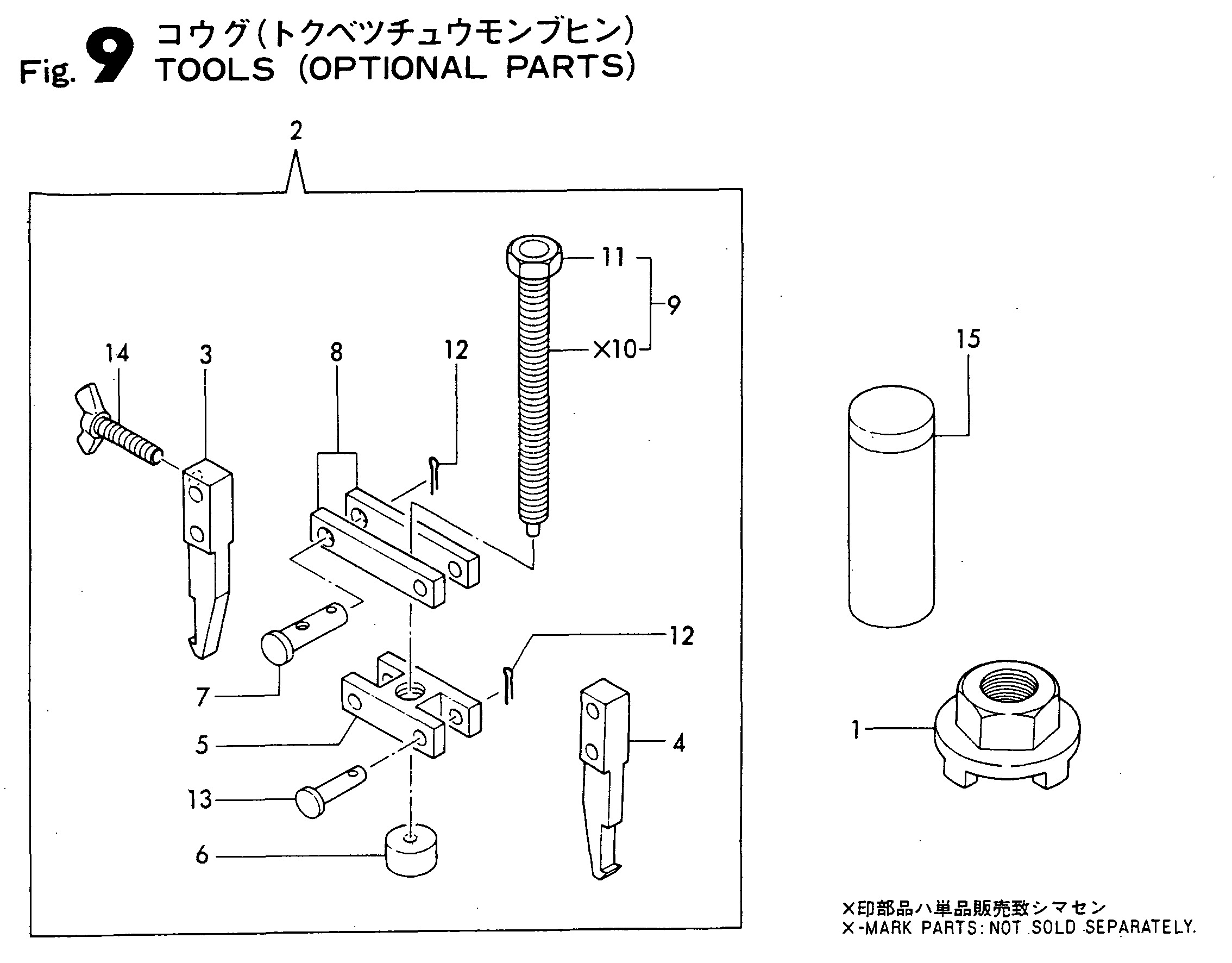 FIG 9. STRUMENTI (OPTIONAL PARTS)