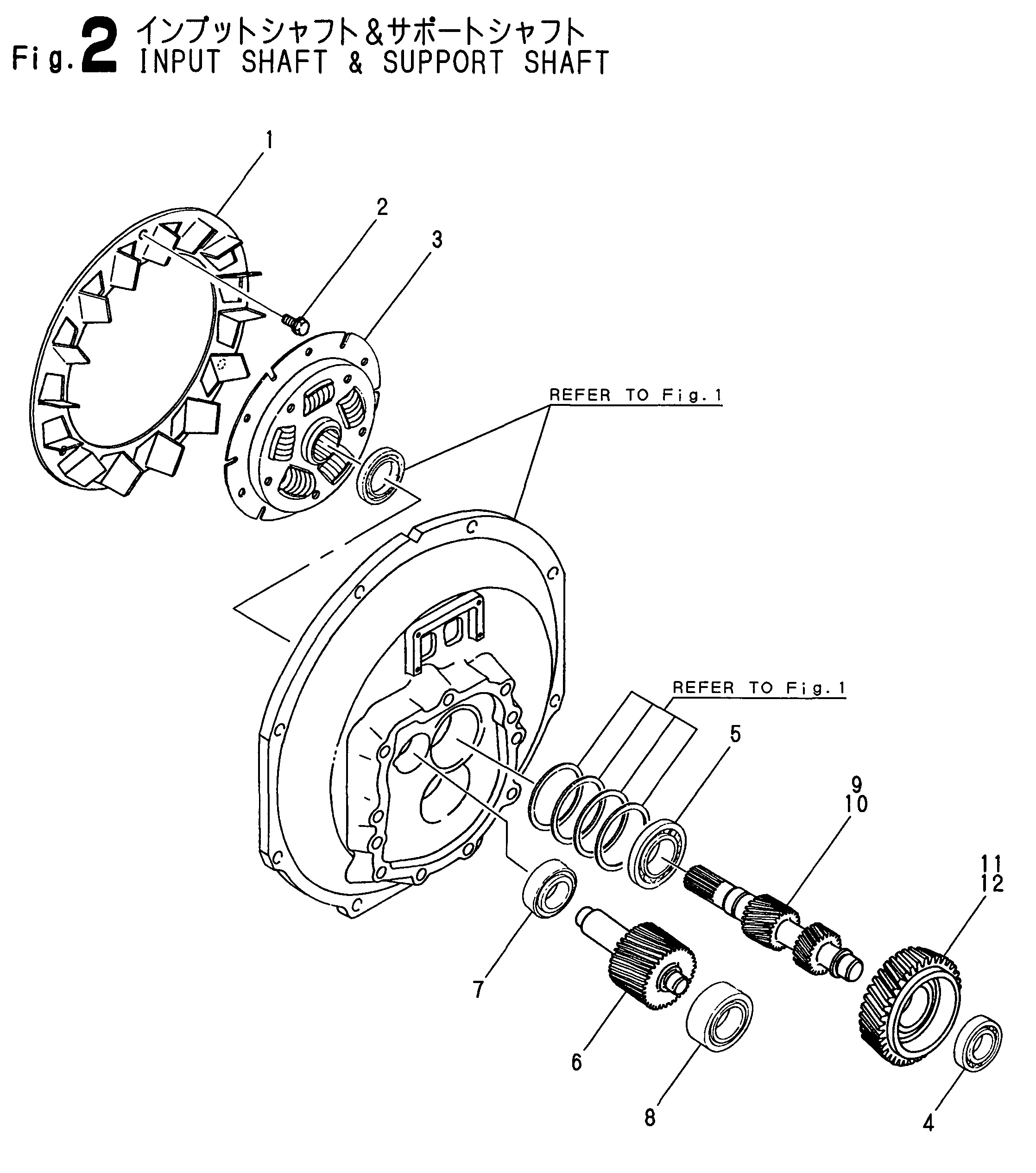 FIG 2. INPUT SHAFT & SUPPORT SHAFT