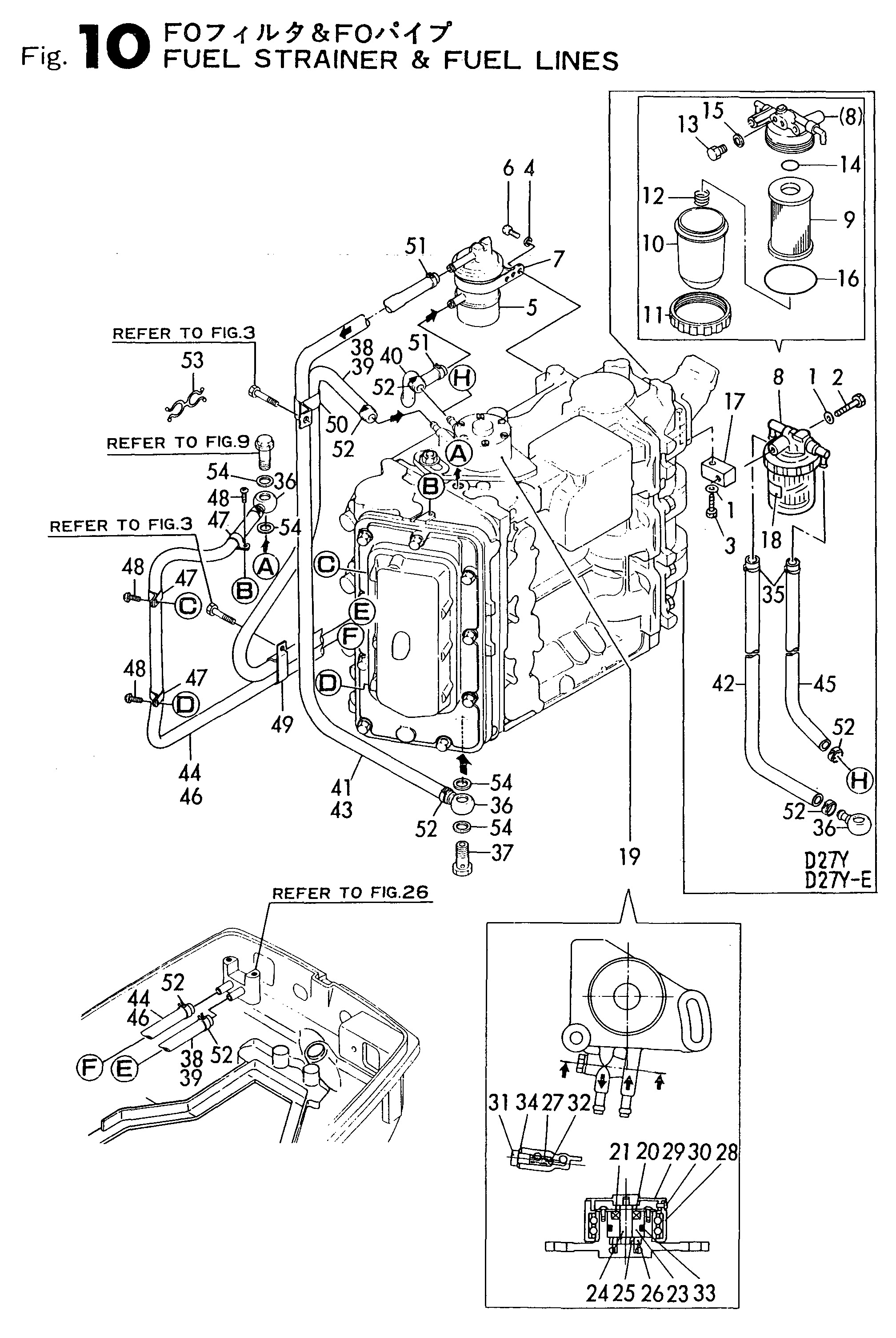 FIG 10. FUEL STRAINER " FUEL LINES
