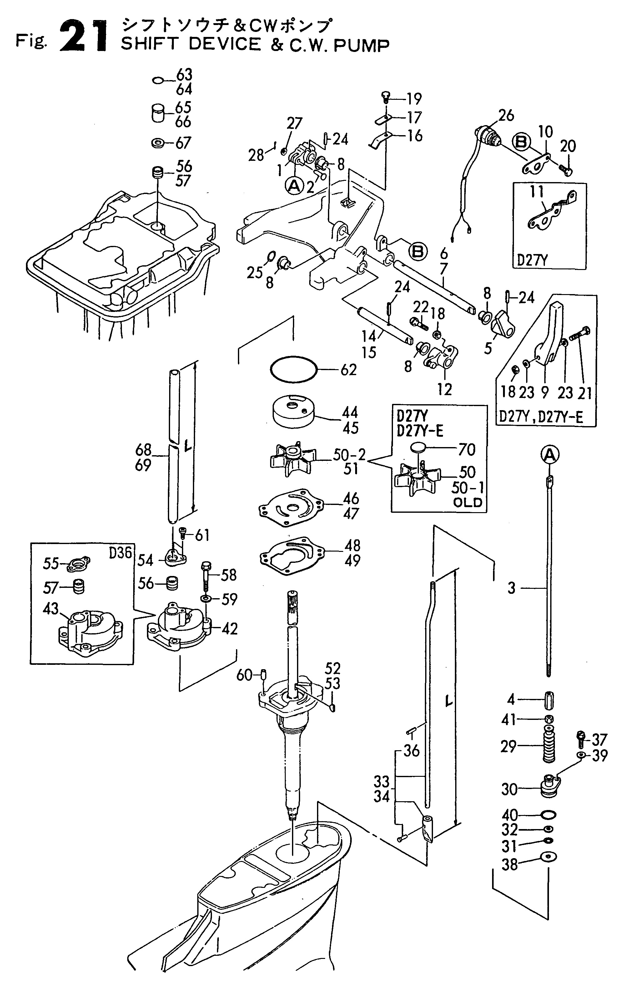 FIG 21. SHIFT DEVICE " C.W.PUMP
