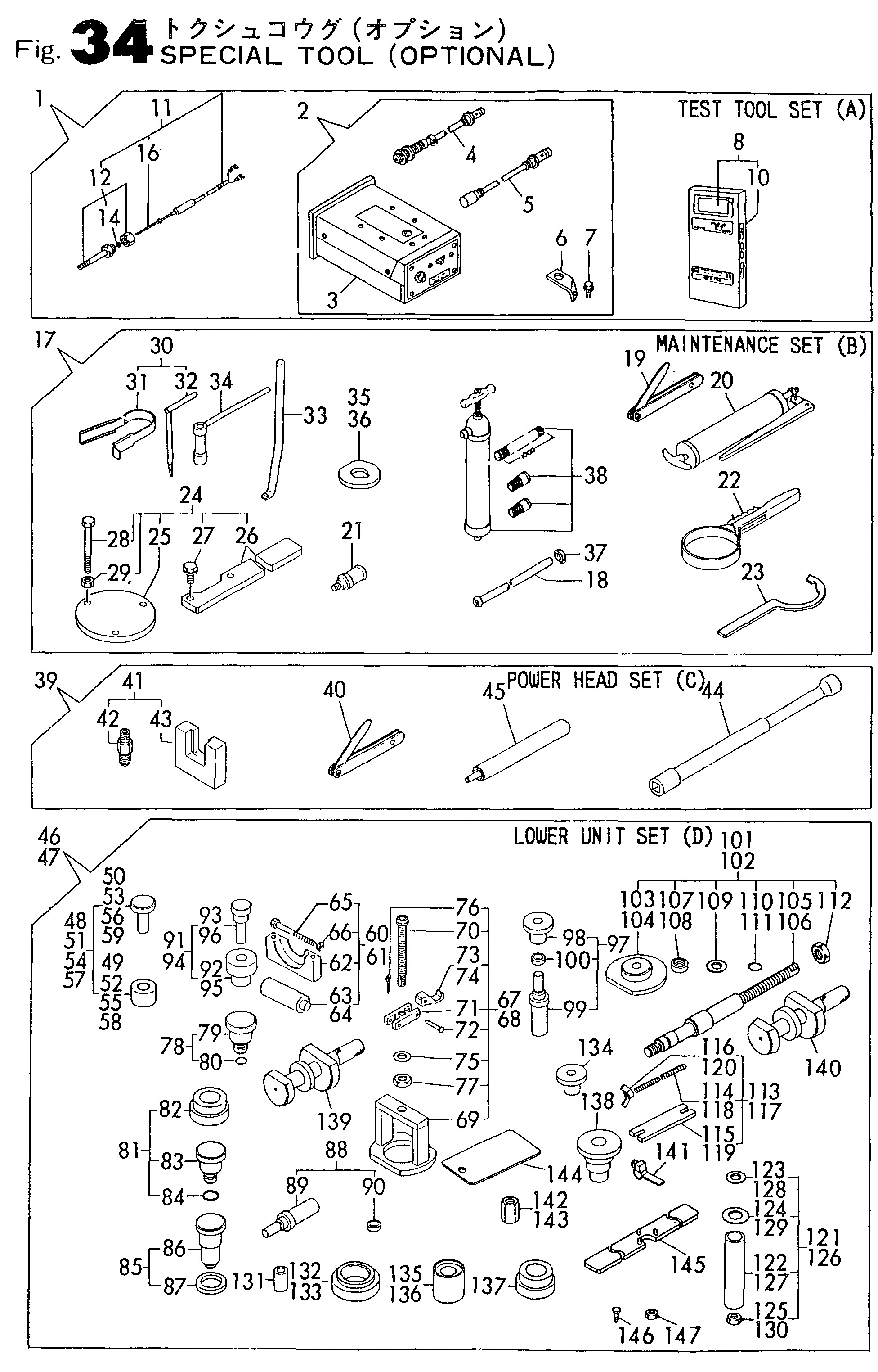 FIG 34. OUTILS SPÉCIALS
