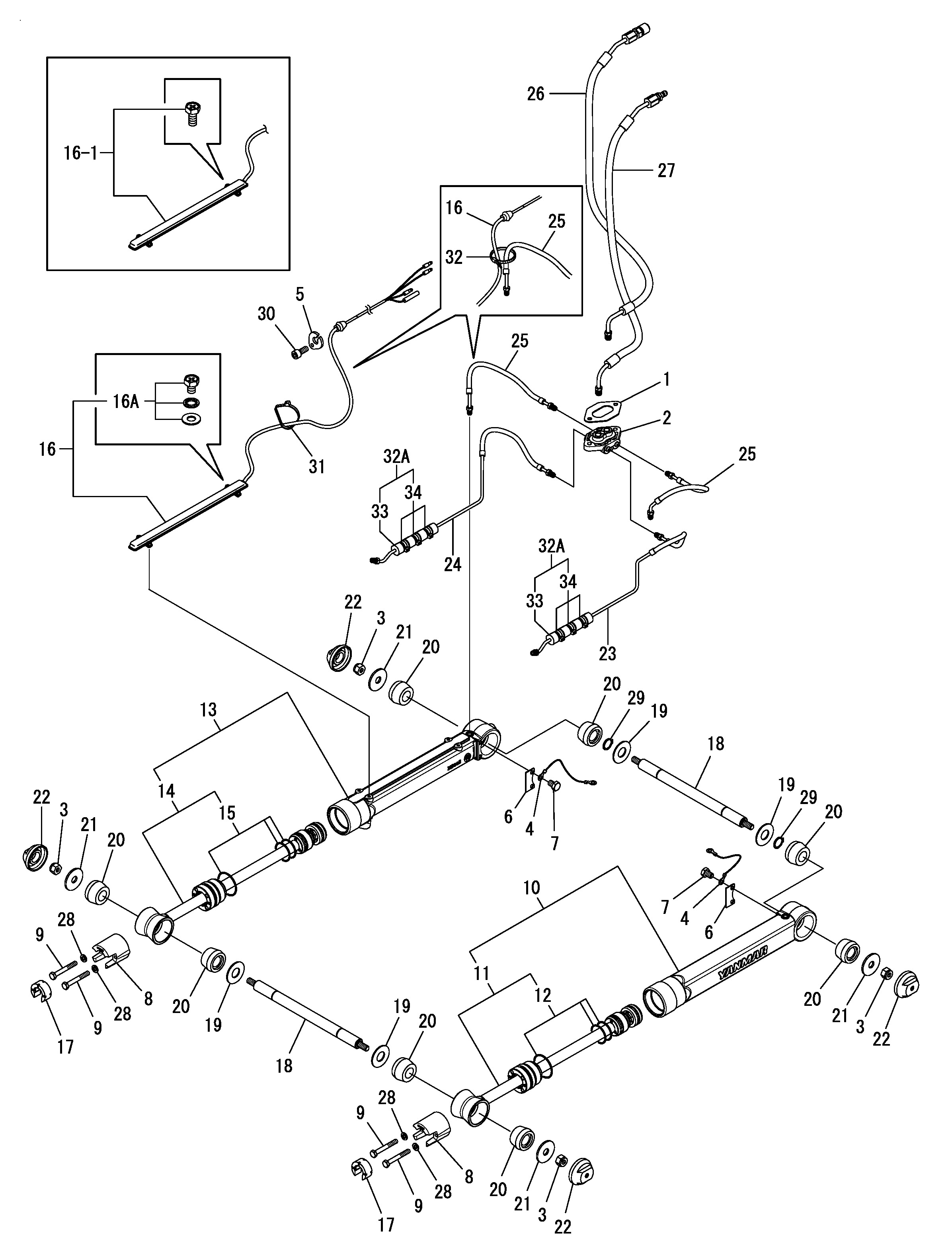 FIG 18. TRIM CYLINDER & HOSE