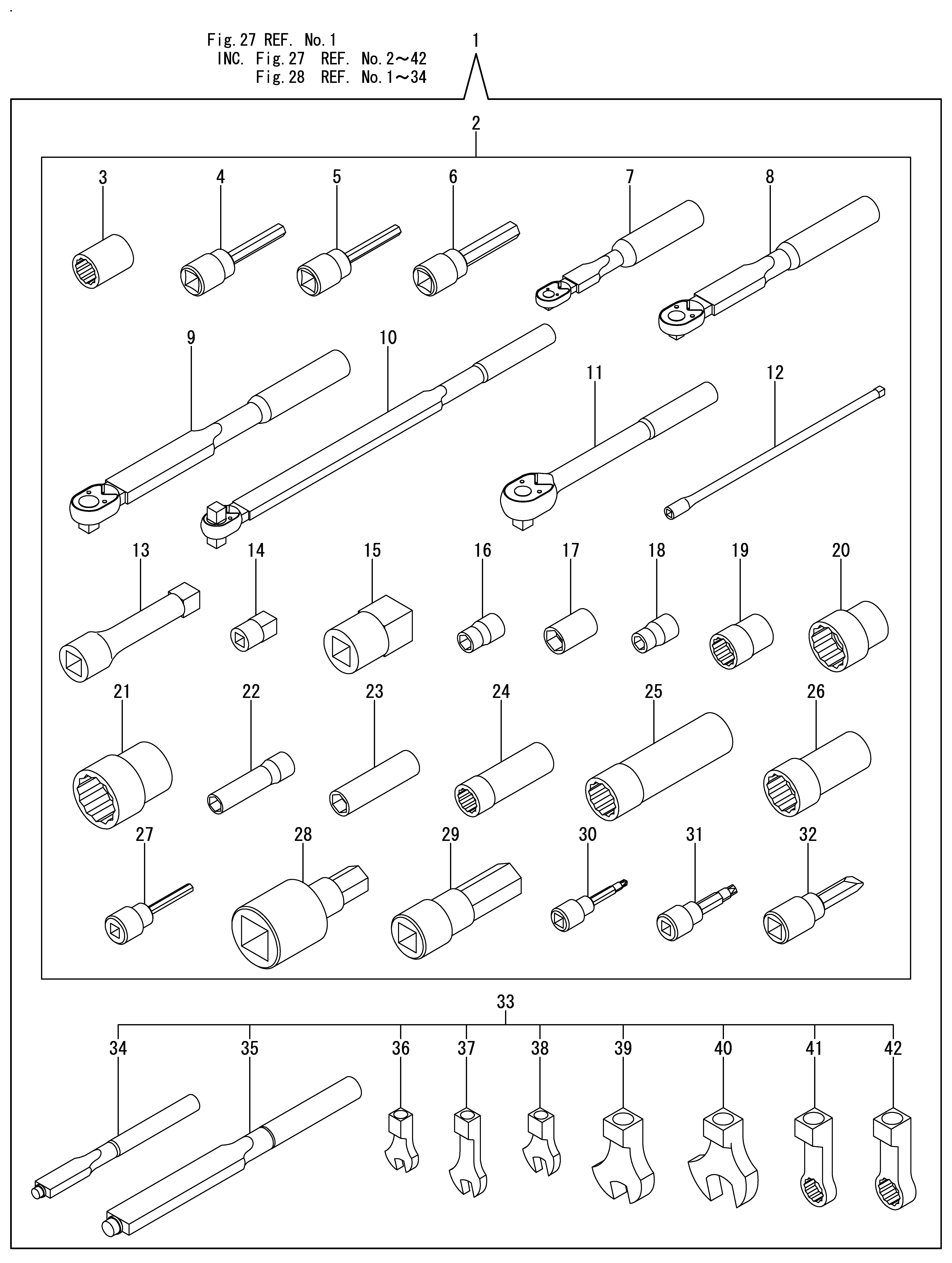 FIG 27. OUTILS (1) OPTIONNELS (OPTIONAL)