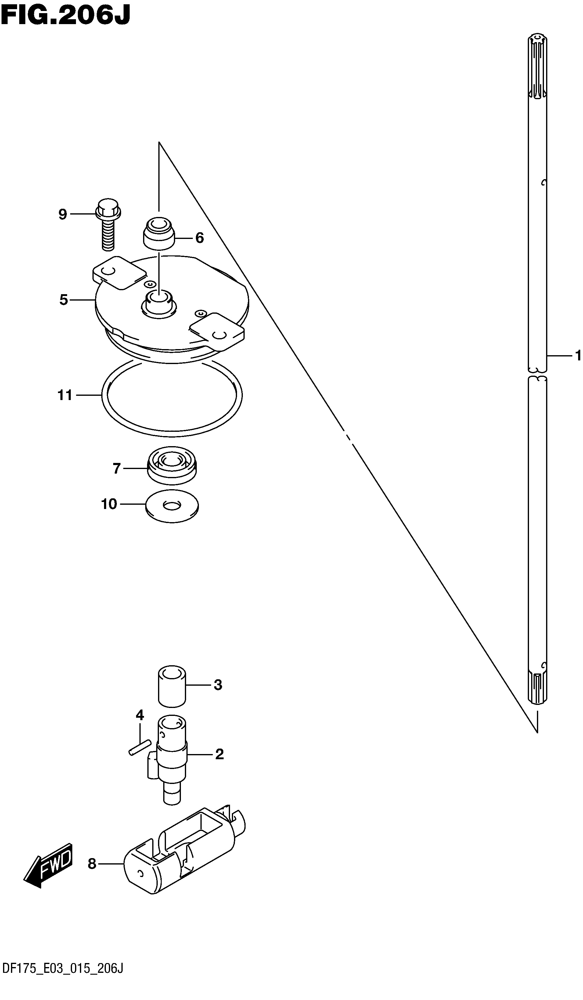 TIGE D'EMBRAYAGE (DF150ST E03)