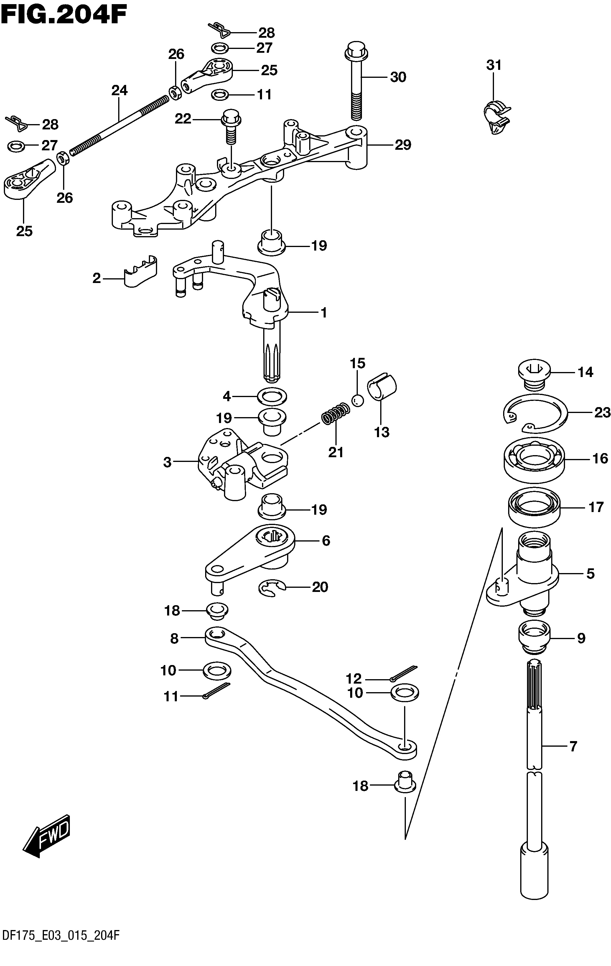 ARBRE D'EMBRAYAGE (DF175TG E03)