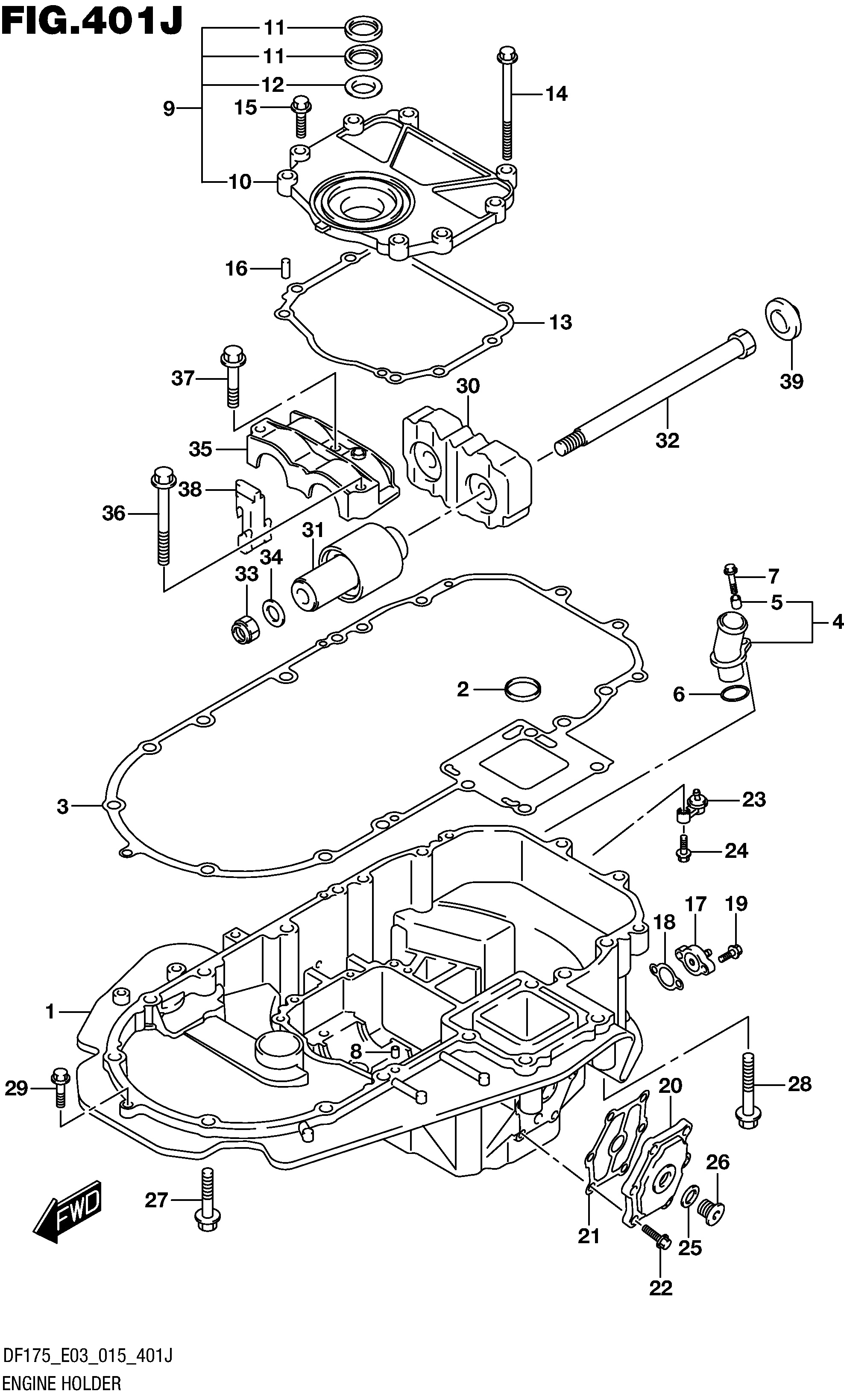 SUPPORT MOTEUR (DF150ST E03)