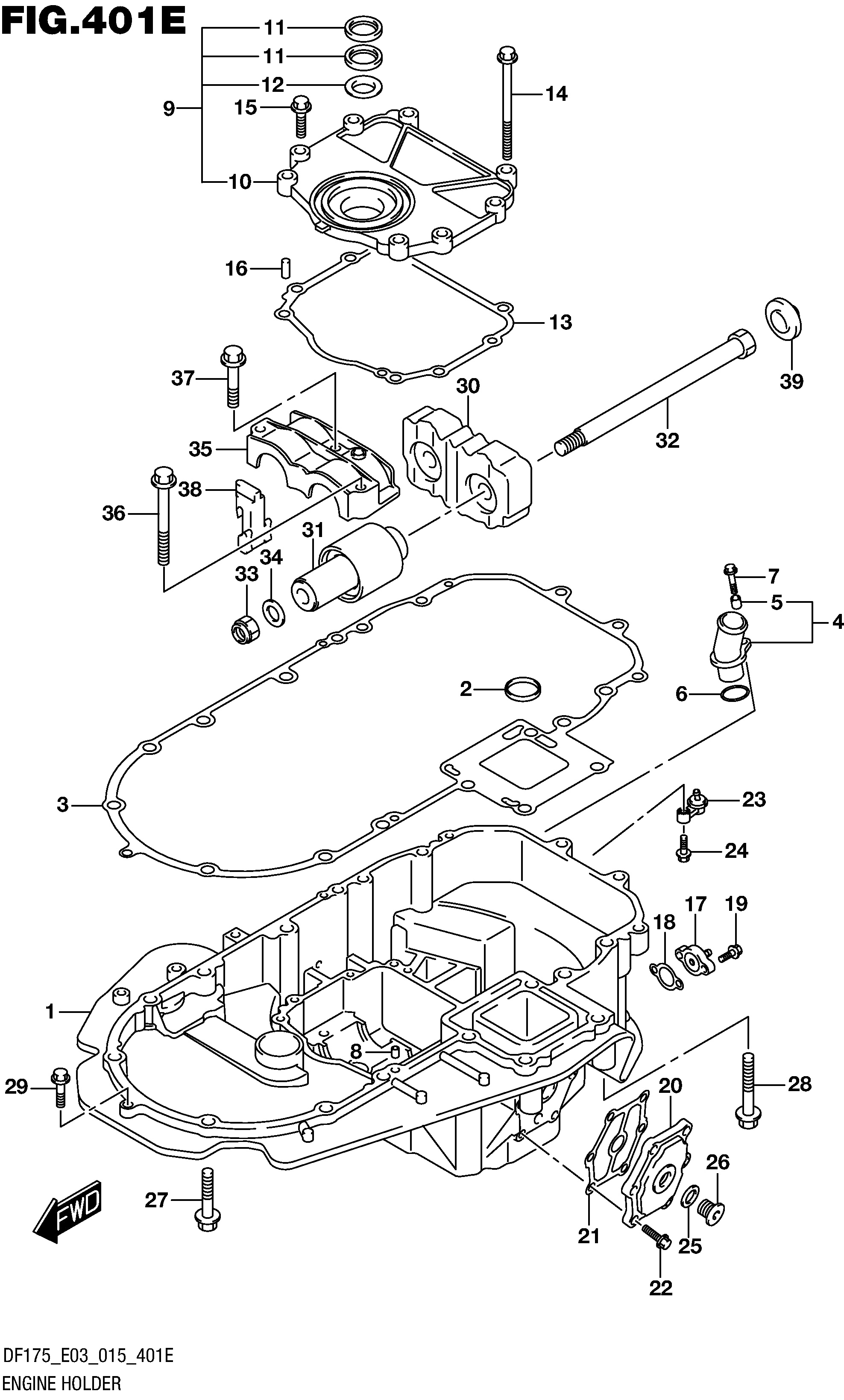 SUPPORT MOTEUR (DF175T E03)