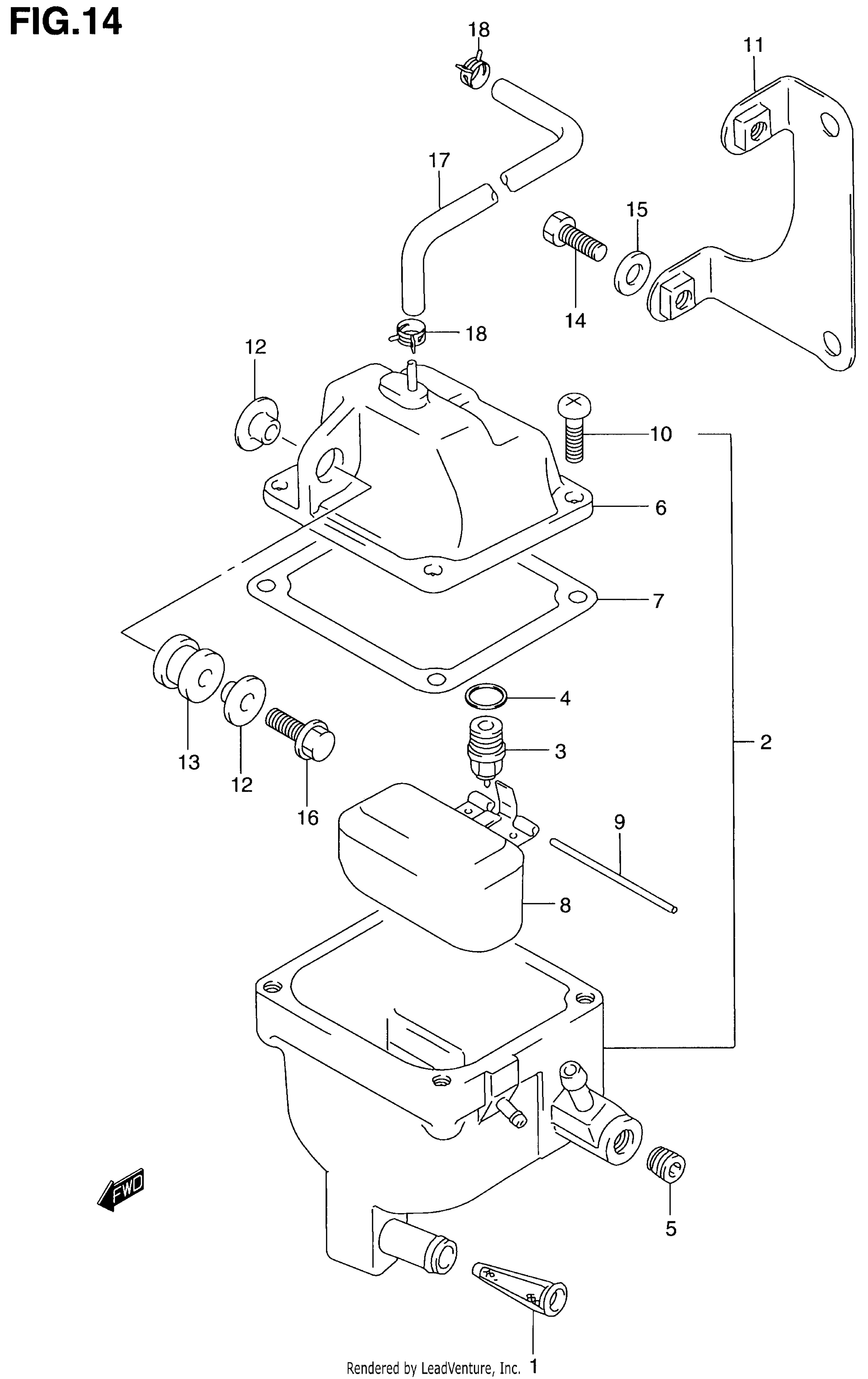 SÉPARATEUR DE VAPEUR DE CARBURANT (DT115S 140EFI)