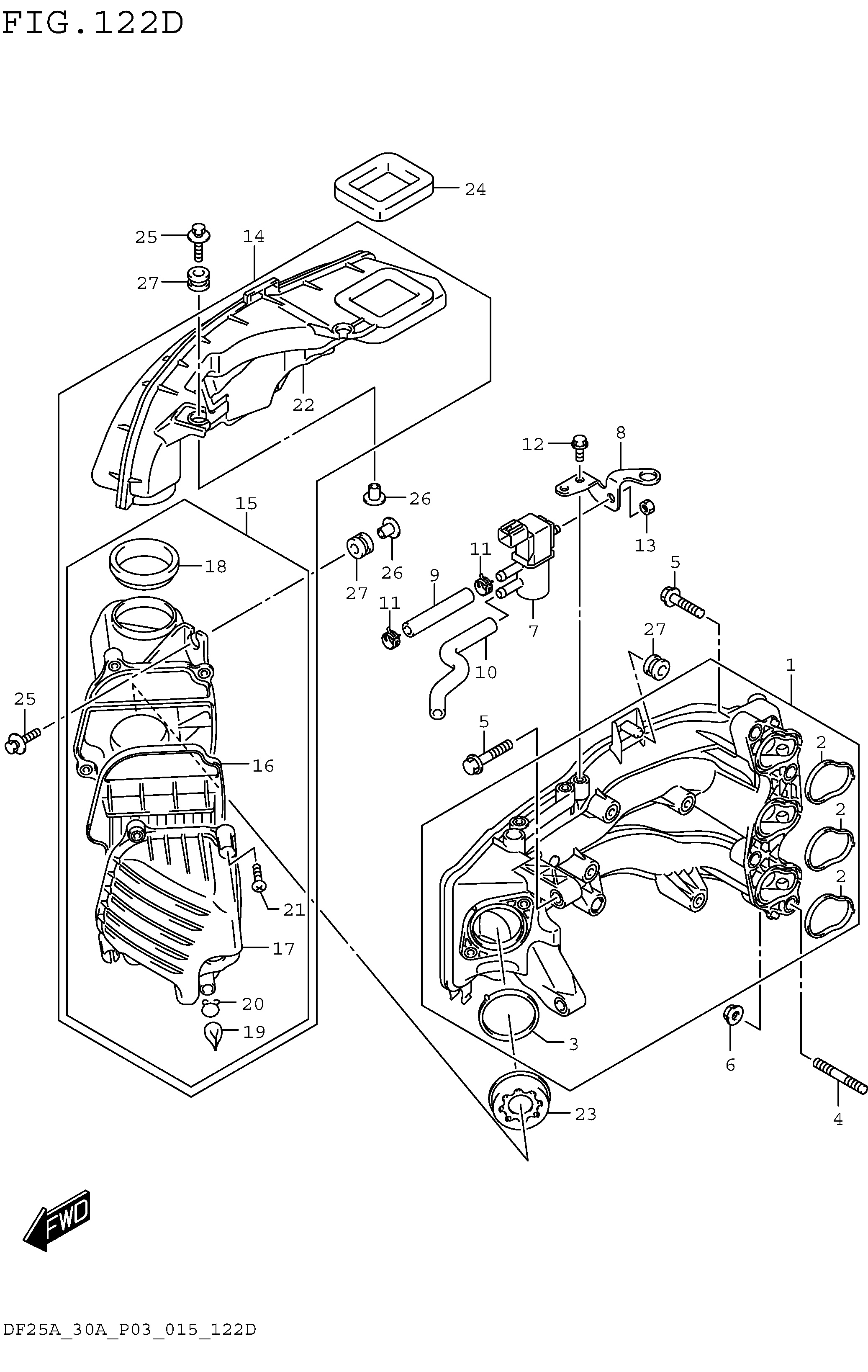 Collecteur d'admission (DF25AQ P03)