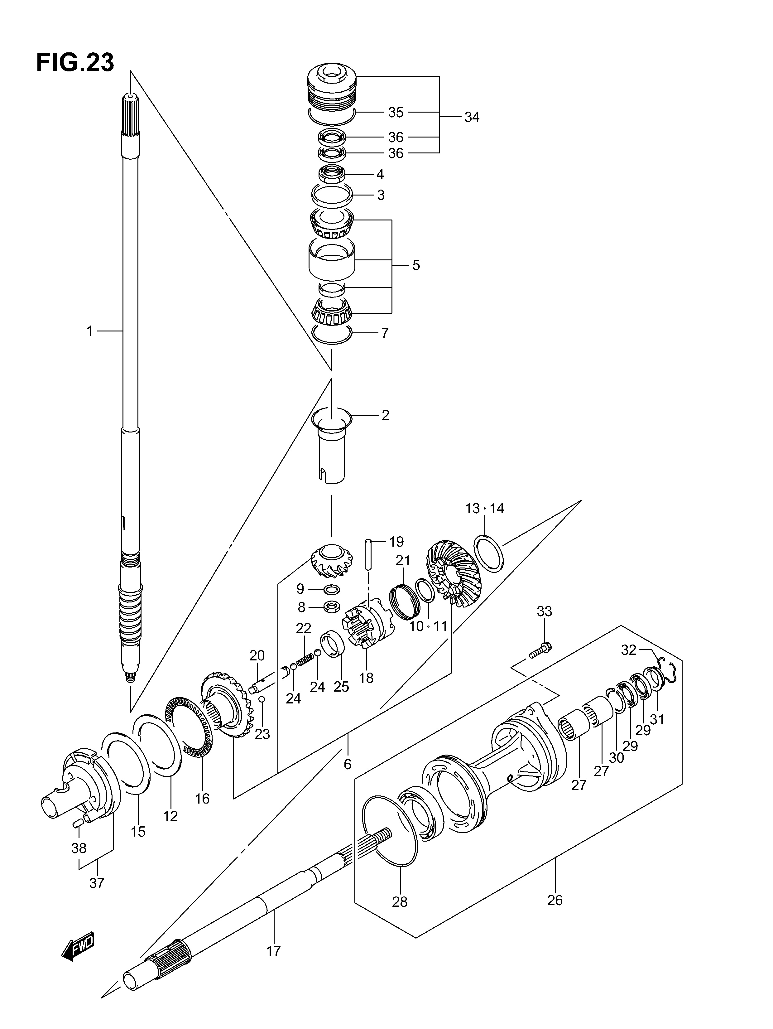 TRANSMISSION (DF150T,DF175T)