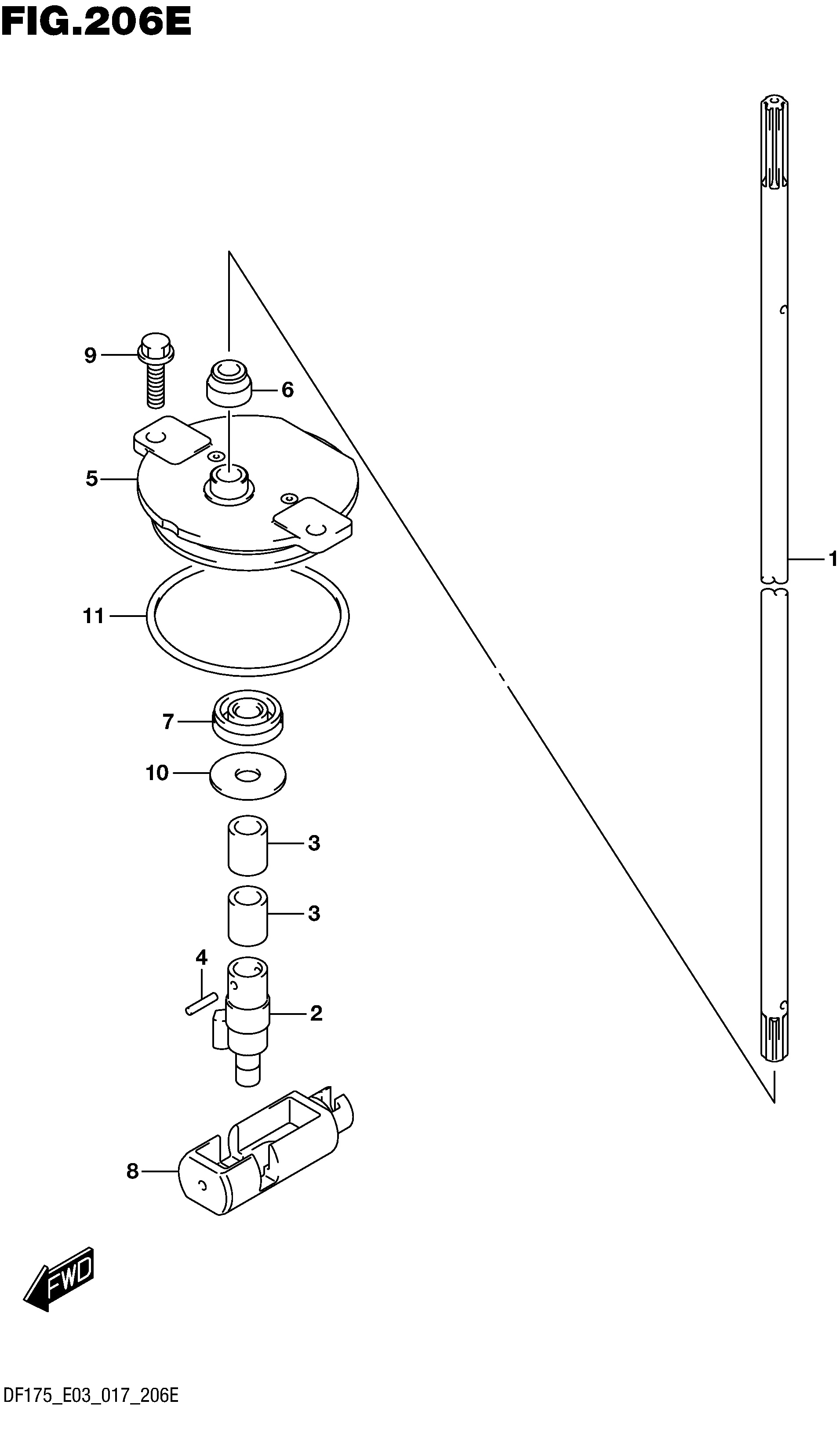 TIGE D'EMBRAYAGE (DF150ST E03)