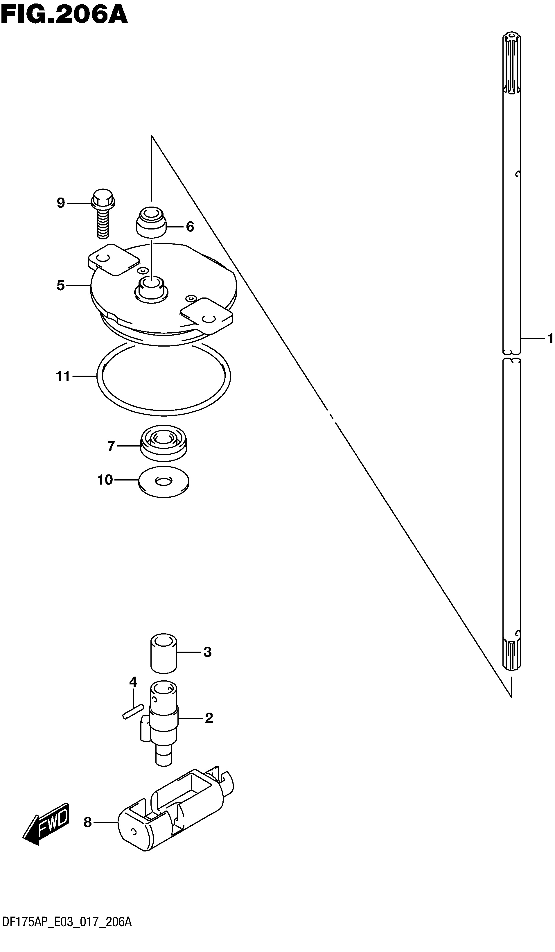 TIGE D'EMBRAYAGE (DF150AP E03)