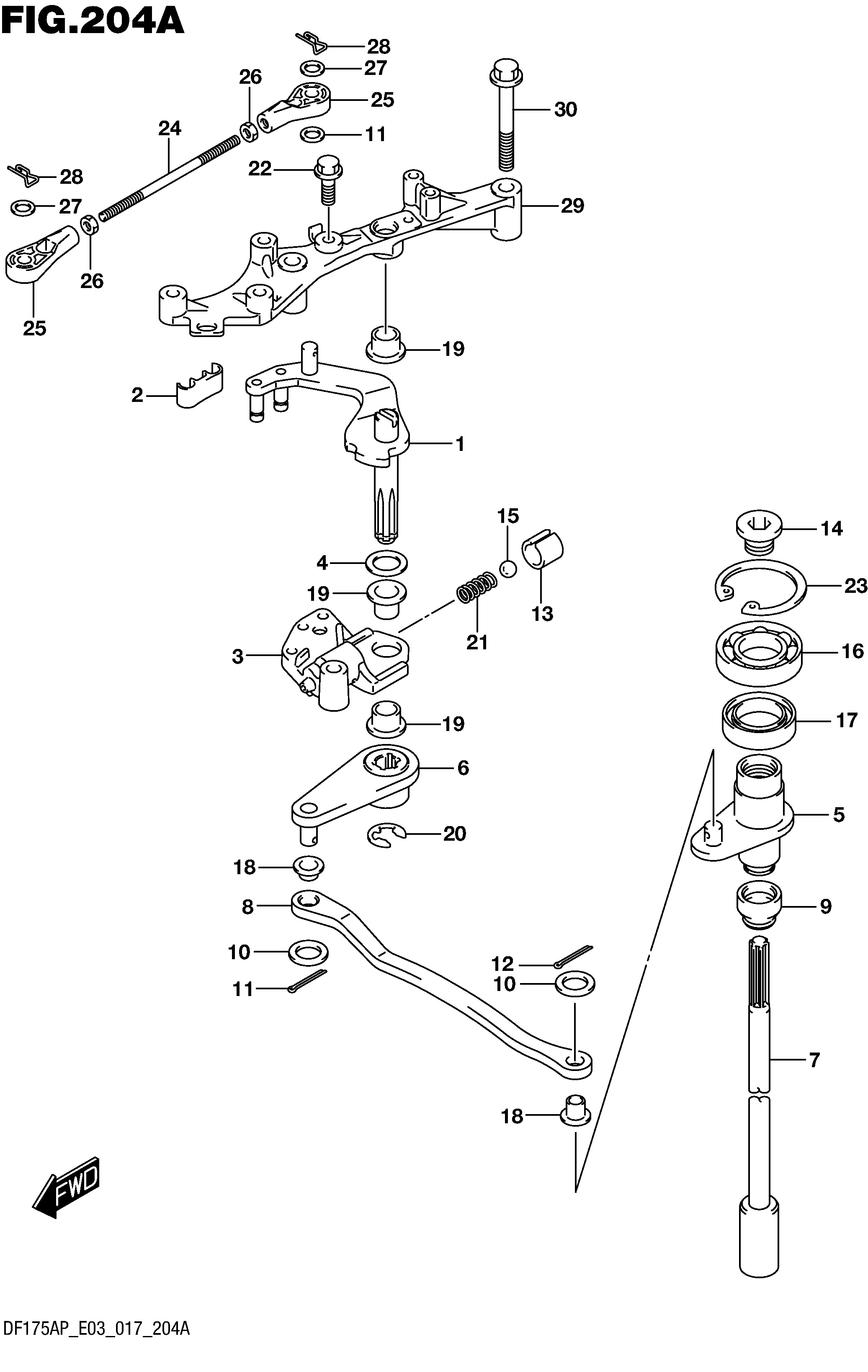 ARBRE D'EMBRAYAGE (DF150AP E03)