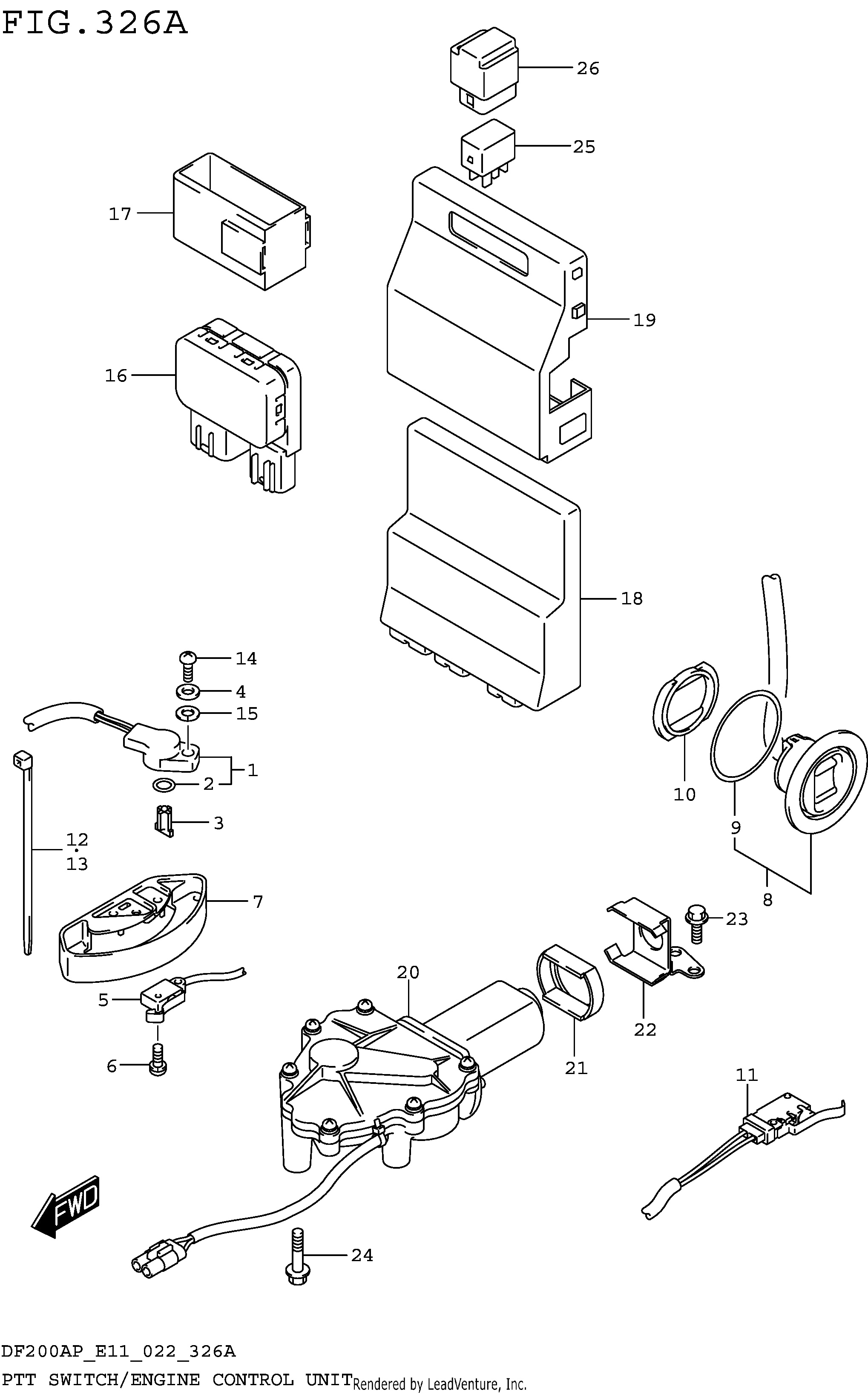 UNIDAD DE CONTROL DEL MOTOR CON INTERRUPTOR PTT