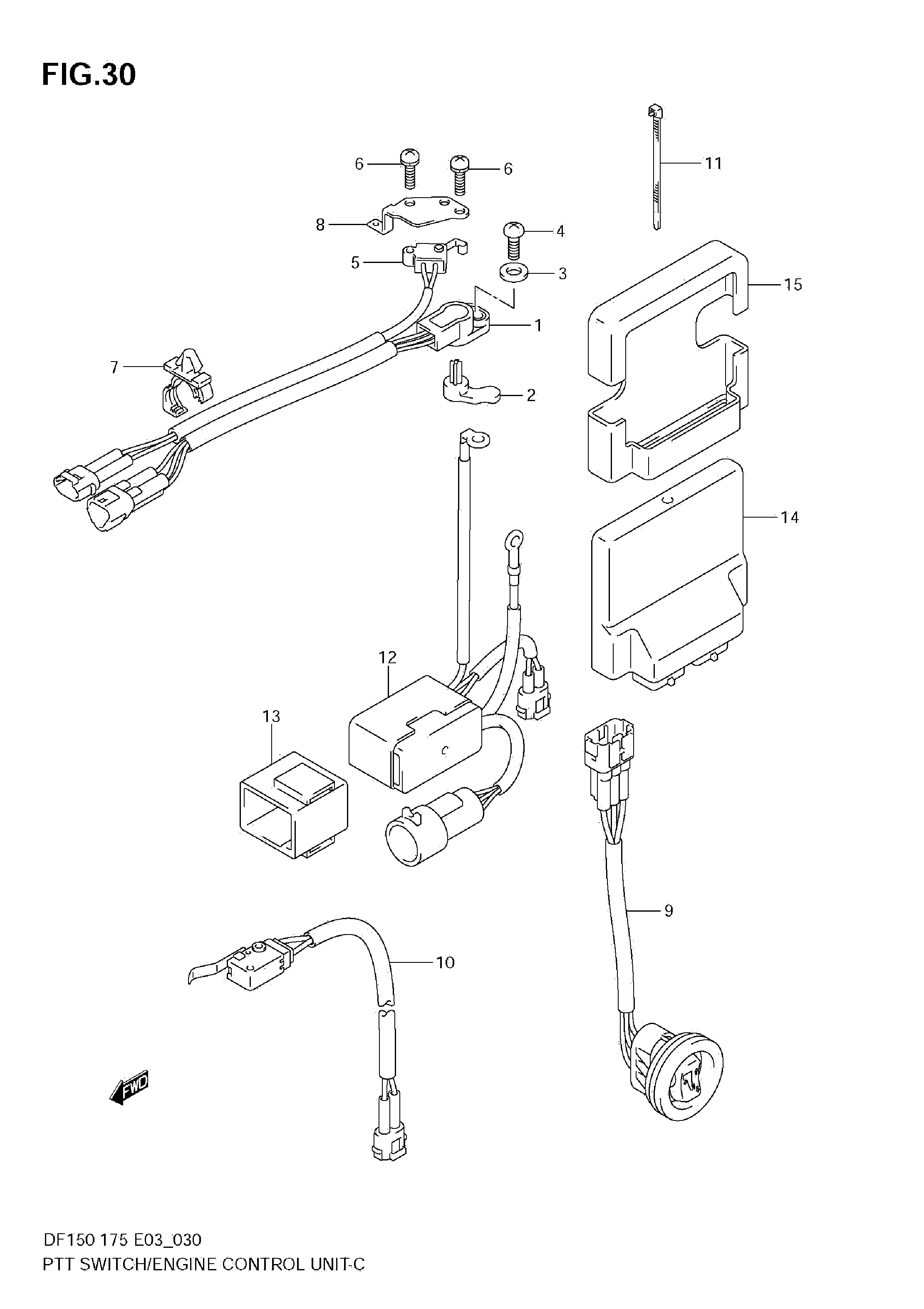 UNIDAD DE CONTROL DEL MOTOR CON INTERRUPTOR PTT