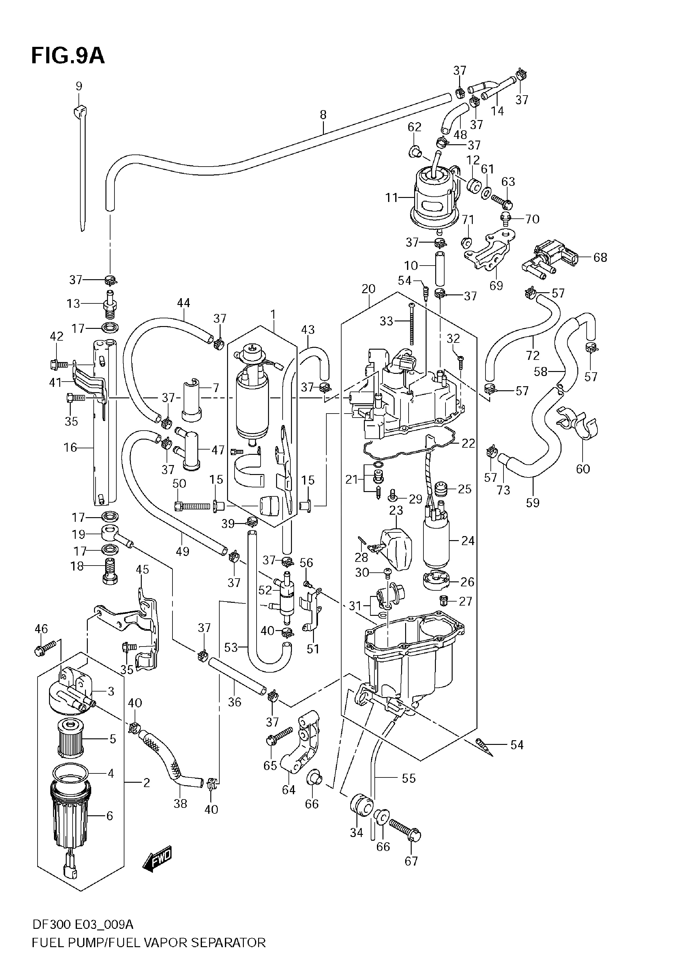 SÉPARATEUR DE VAPEUR DE CARBURANT DE POMPE À CARBURANT (VOIR REMARQUE)