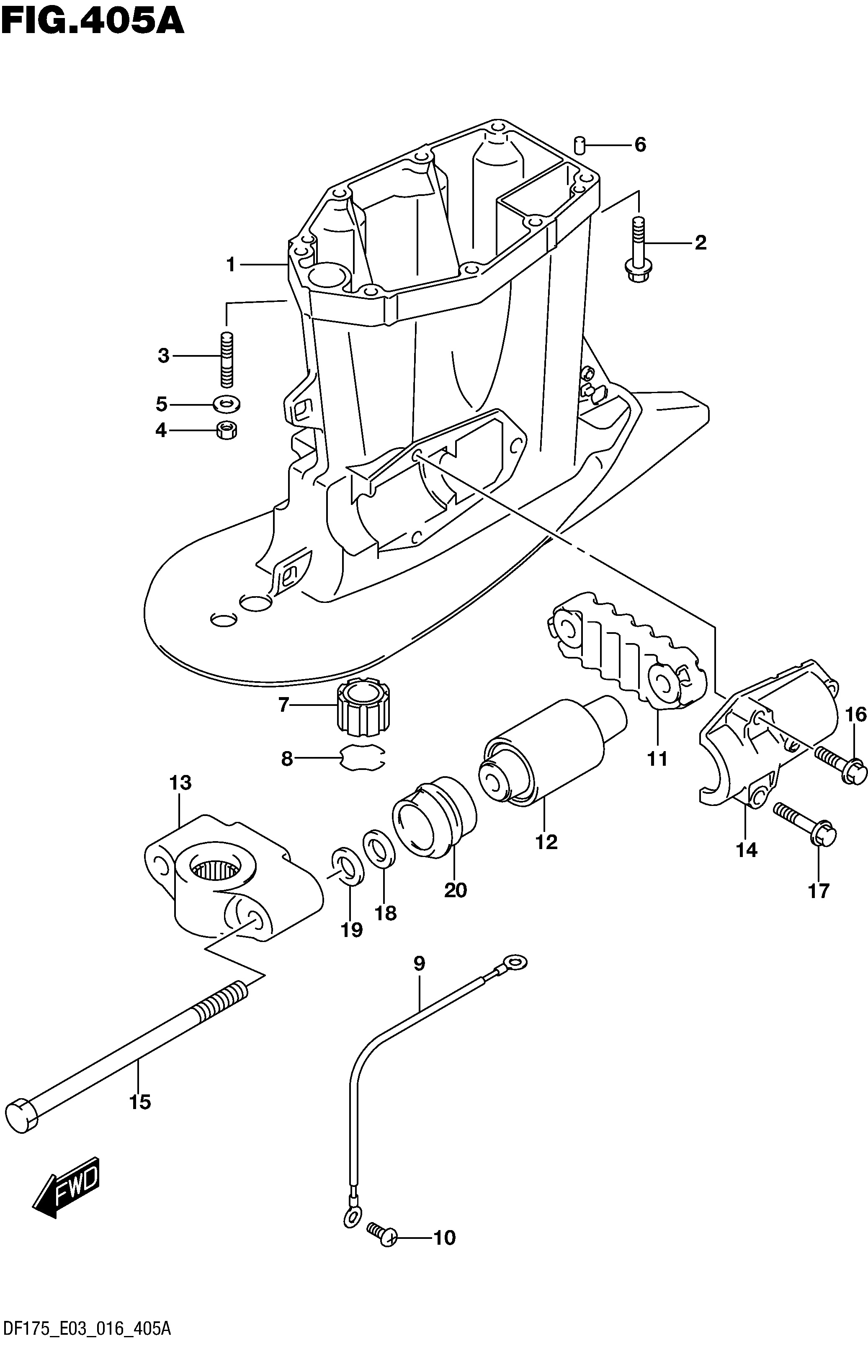 Carter d'arbre de transmission (DF150T E03)