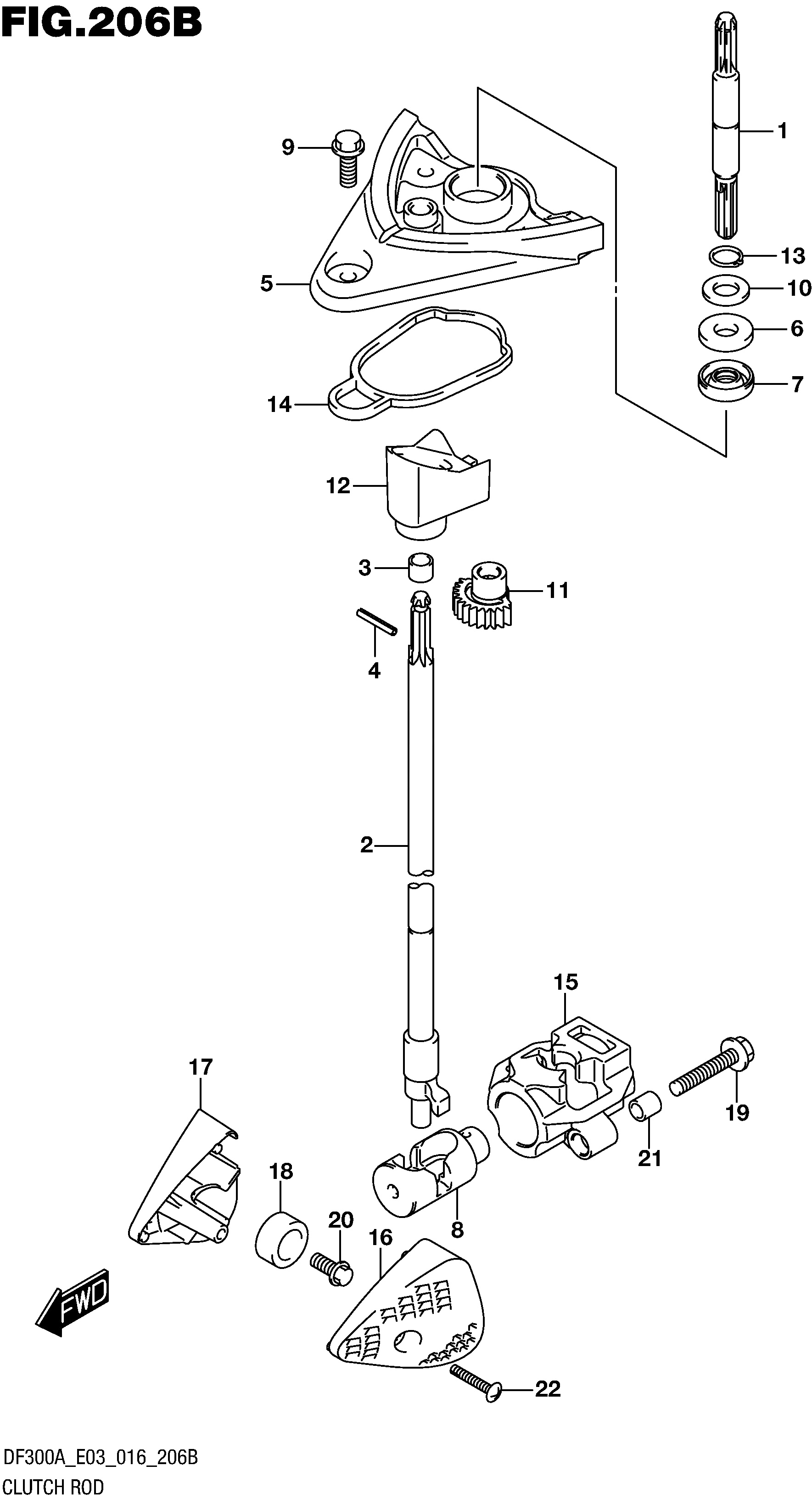 TIGE D'EMBRAYAGE (DF250A E03)