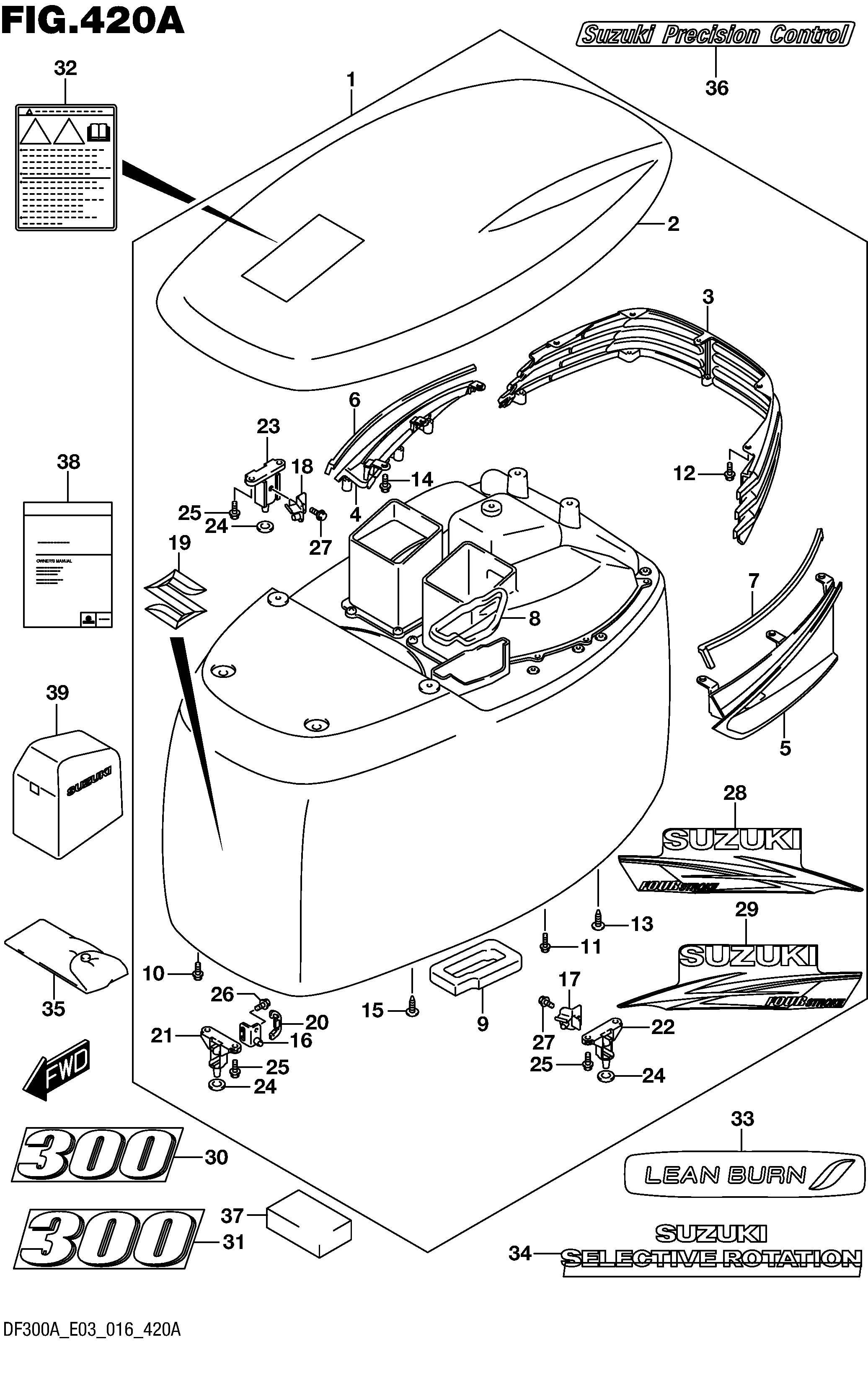 Capot moteur (DF300A E03)