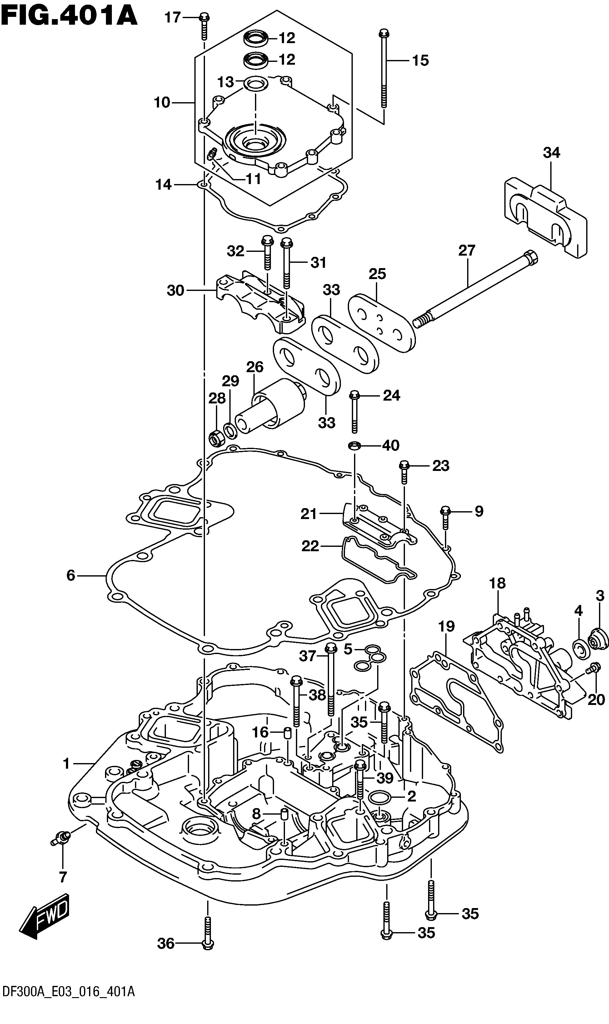 SUPPORT MOTEUR (DF300A E03)