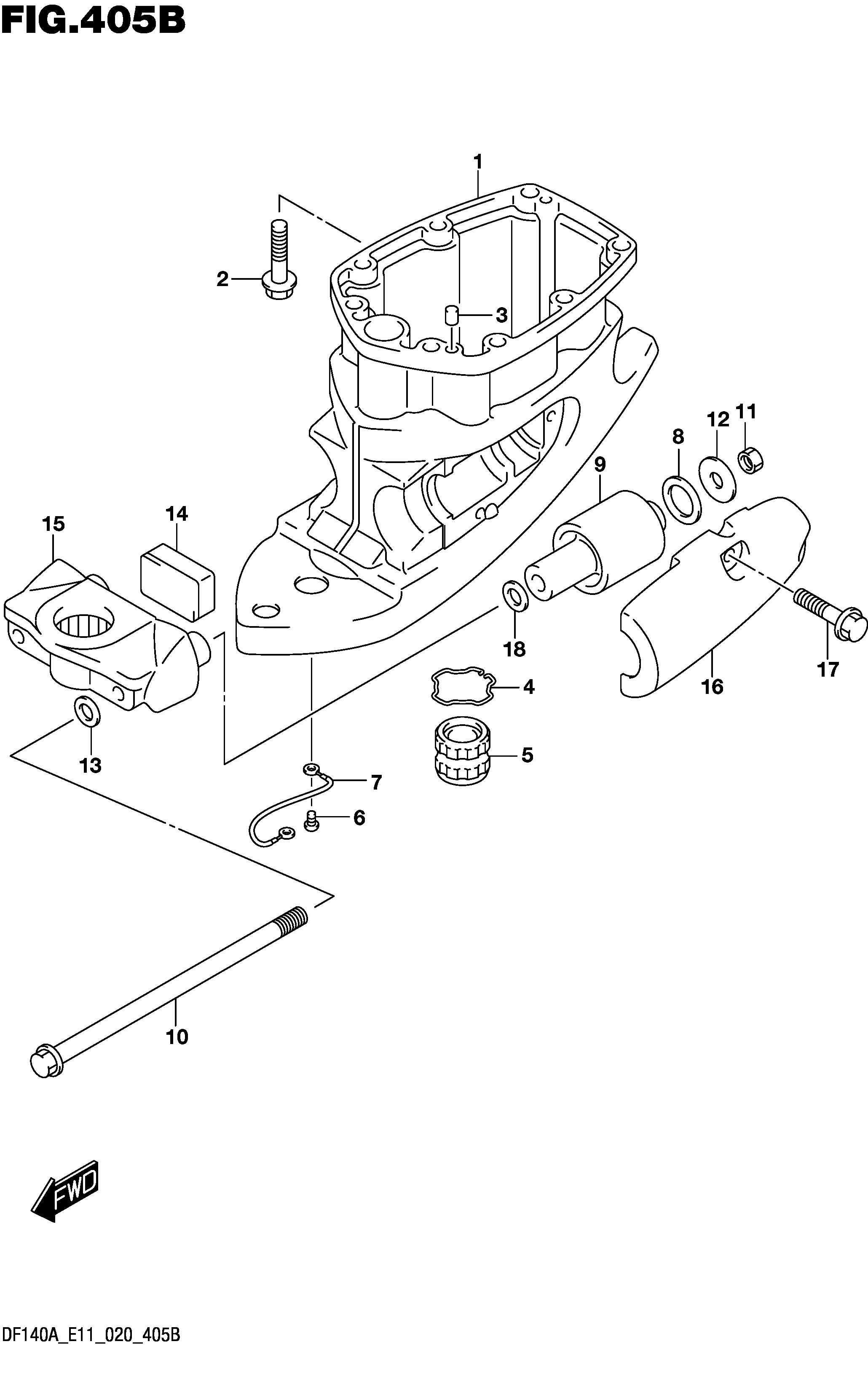 Carter d'arbre de transmission (DF115AT)(DF115AZ)(DF140AT)(DF140AZ)