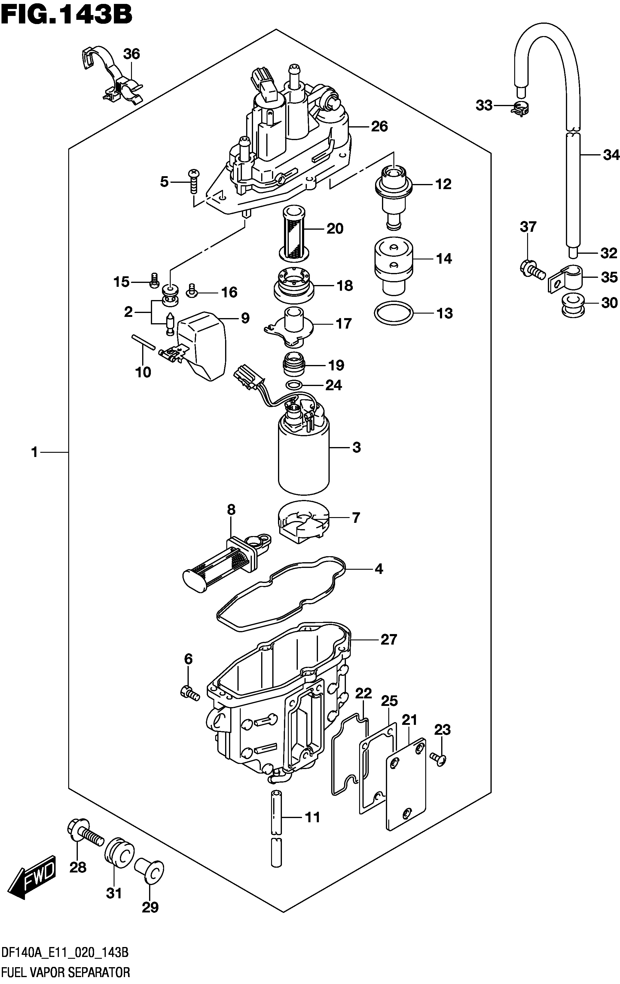 SEPARADOR DE VAPOR DE COMBUSTIBLE (E40)