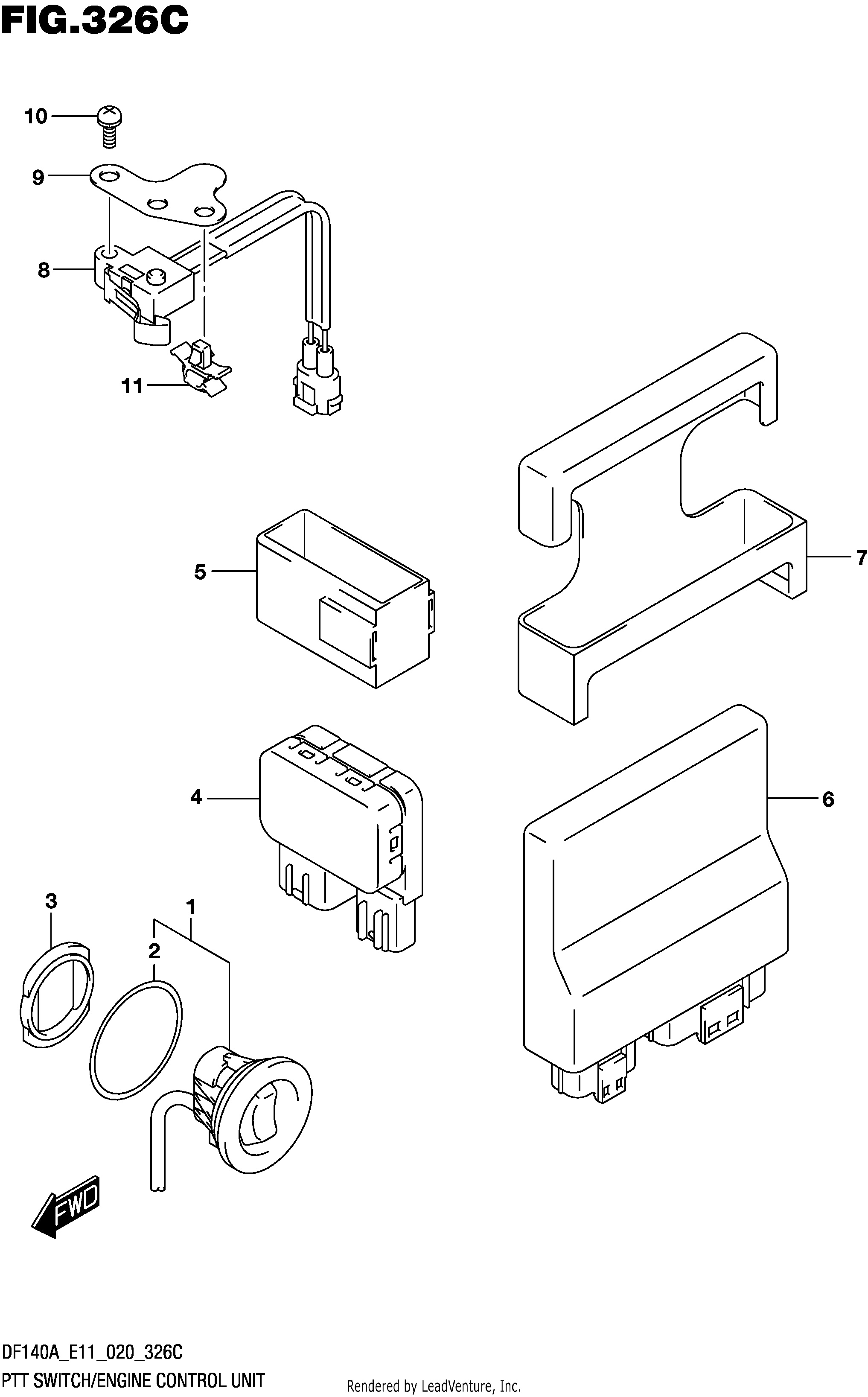 UNITÉ DE COMMANDE MOTEUR DE COMMUTATEUR PTT (DF140AT)(DF140AZ)