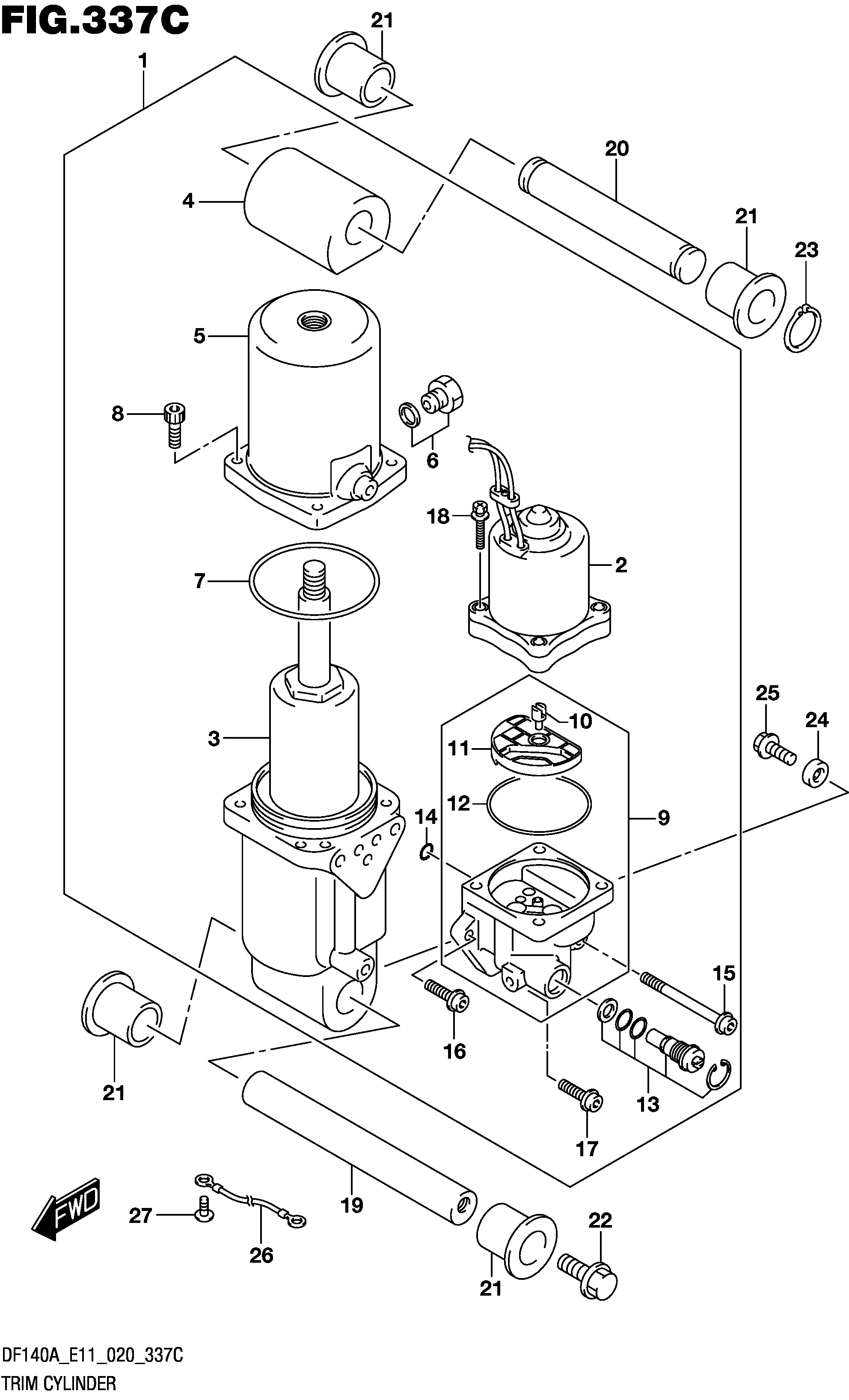 CYLINDRE DE GARNITURE (DF115AT E40)(DF115AZ E40)