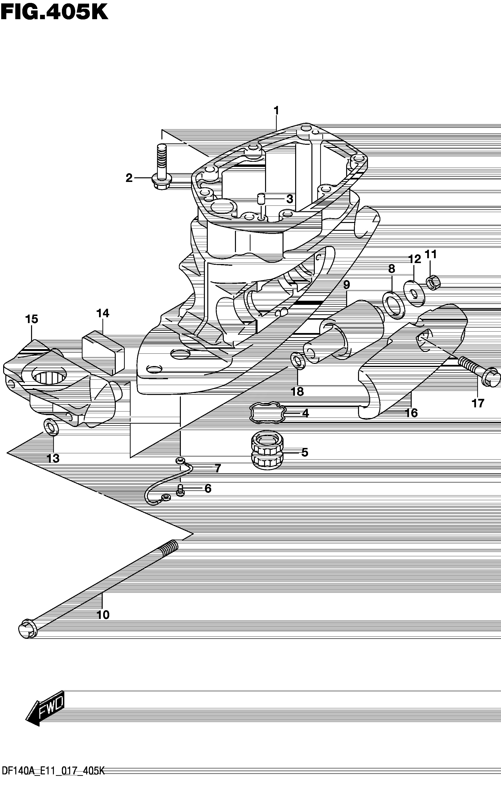 Carter d'arbre de transmission (DF115AST E03)