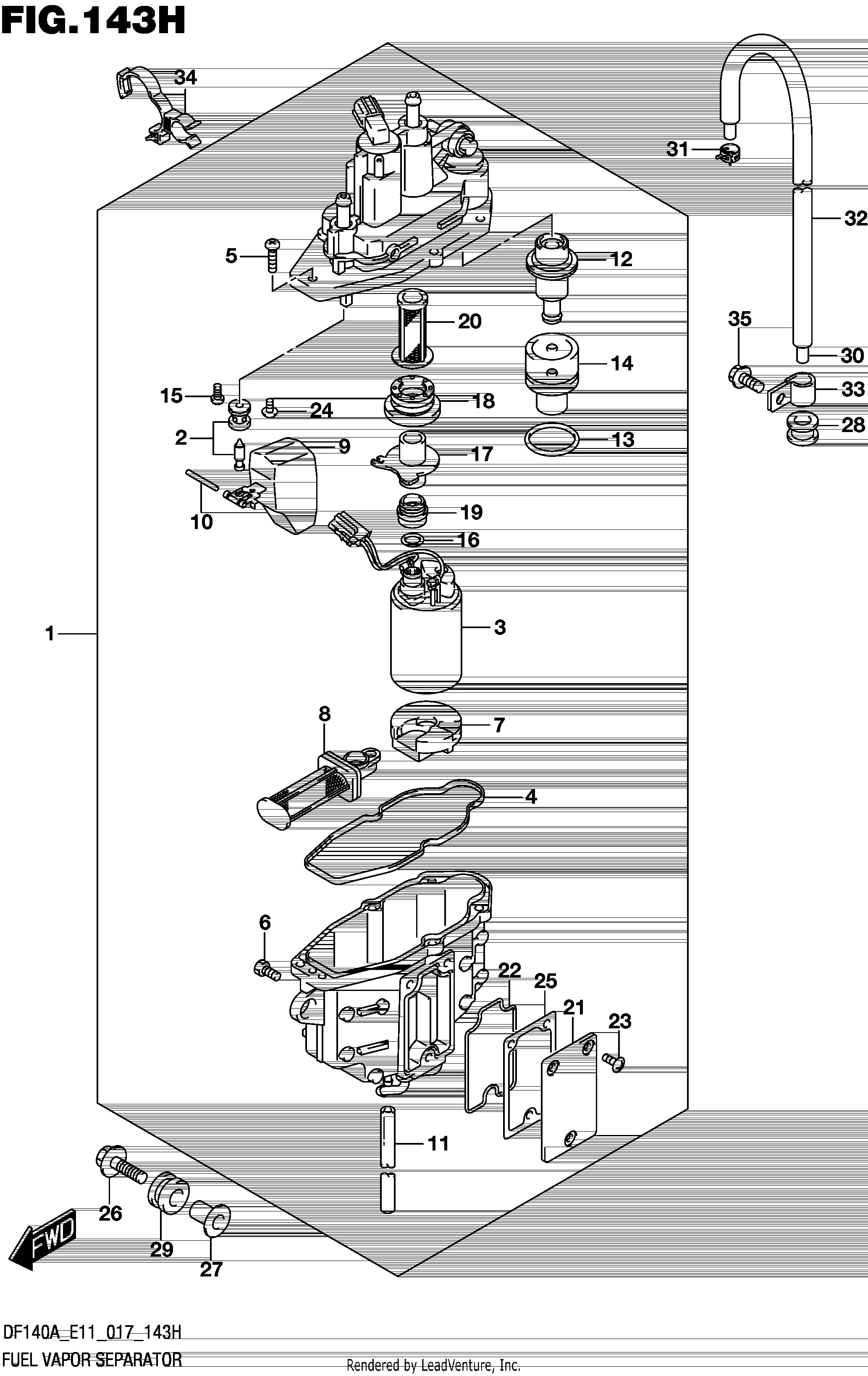 SEPARADOR DE VAPOR DE COMBUSTIBLE (DF140AZ E11)