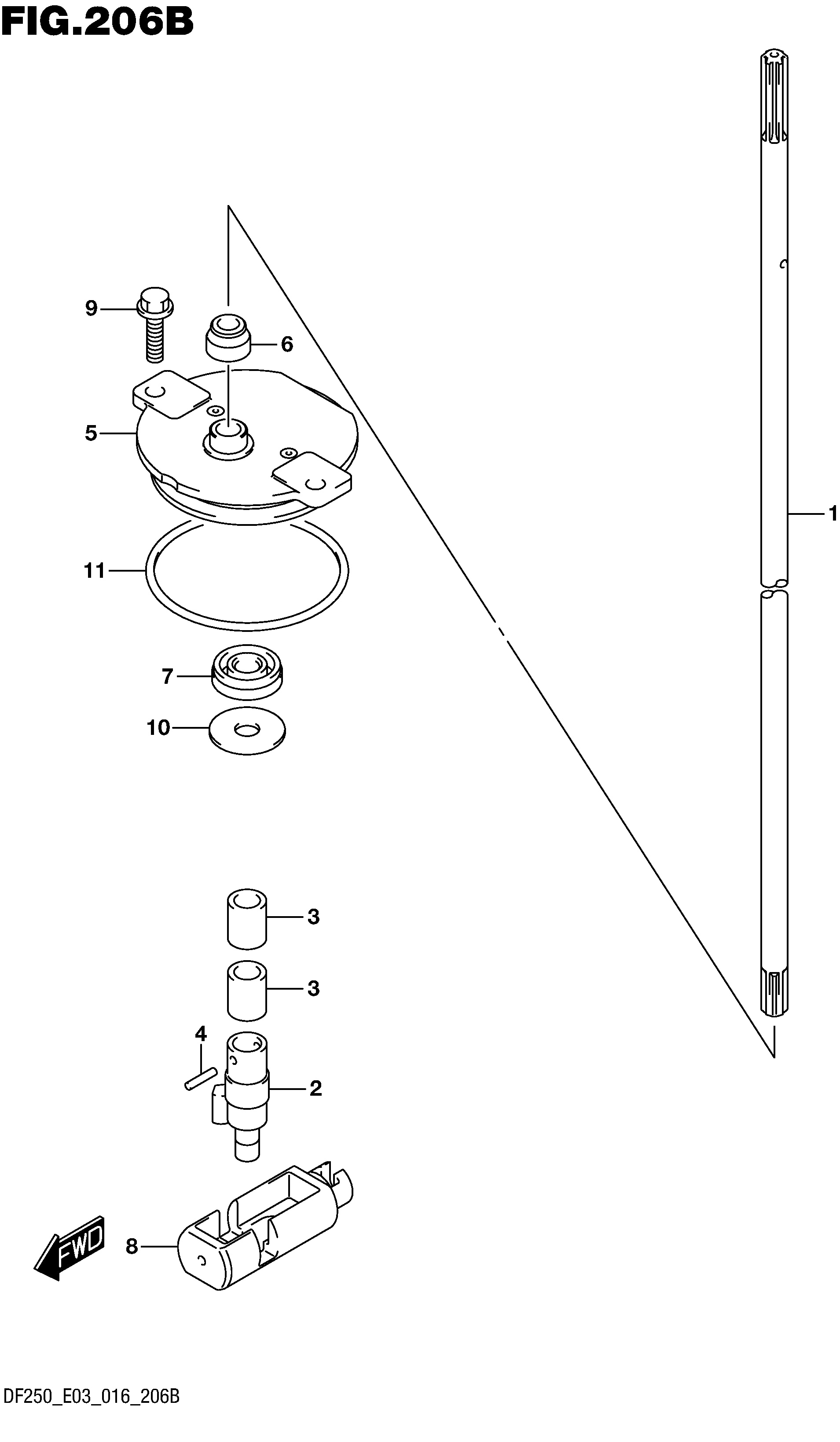 TIGE D'EMBRAYAGE (DF200Z E03)