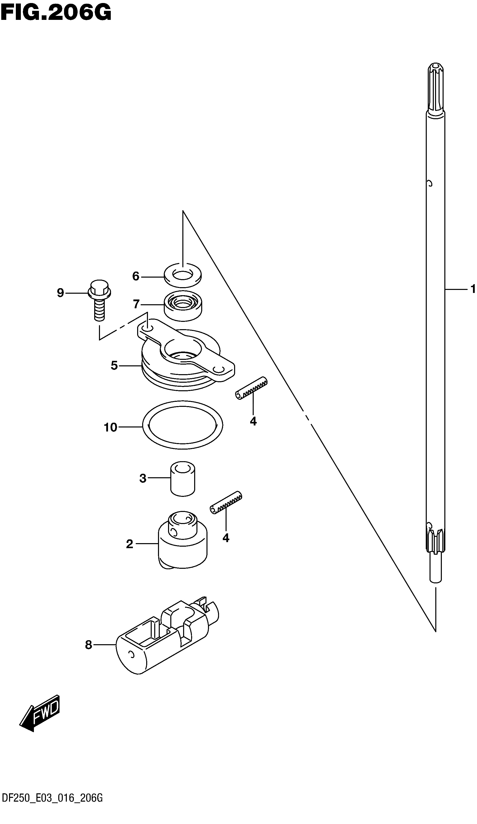 TIGE D'EMBRAYAGE (DF250ST E03)