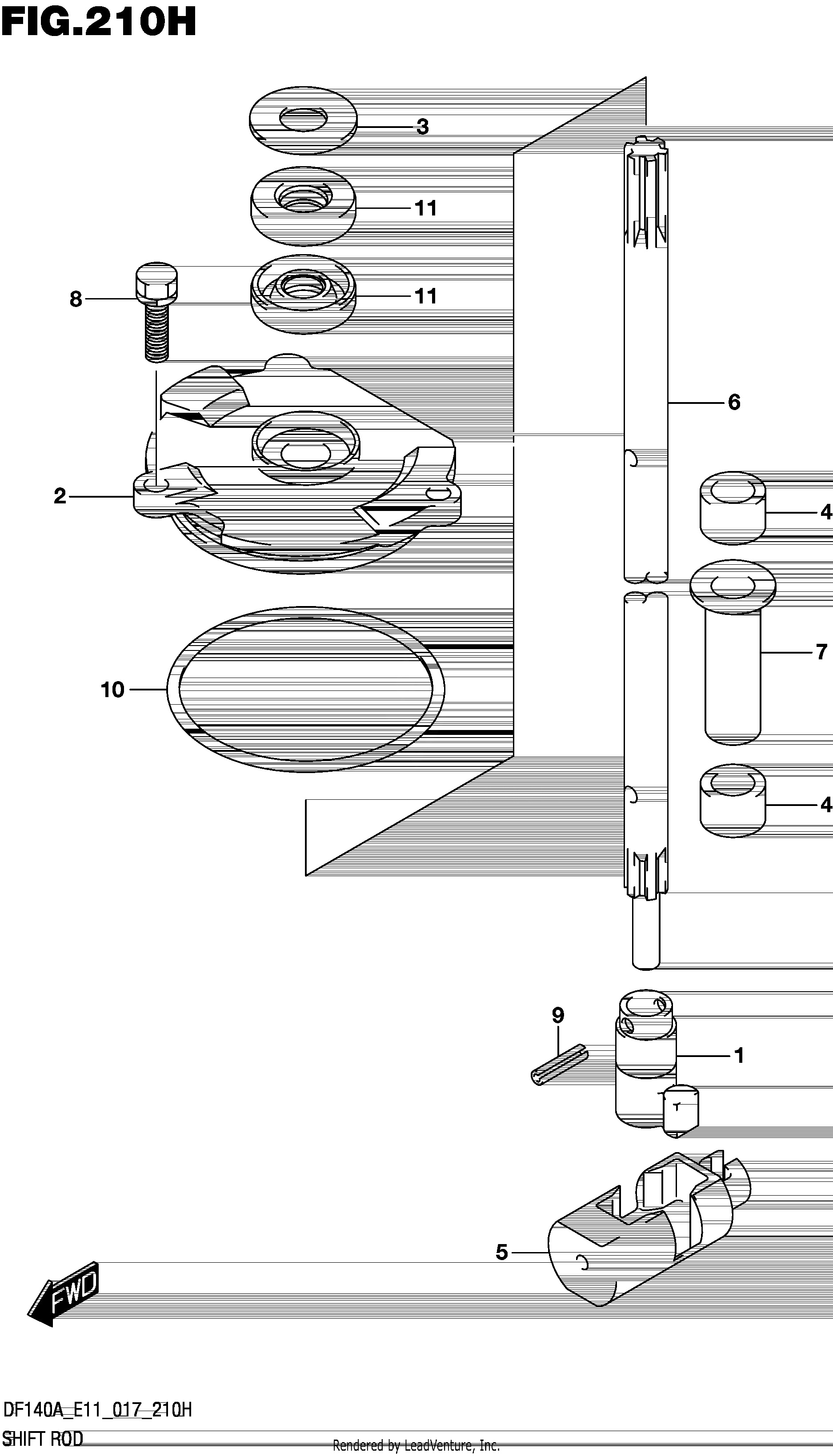 Tige d'inversion (DF140AZ E11)