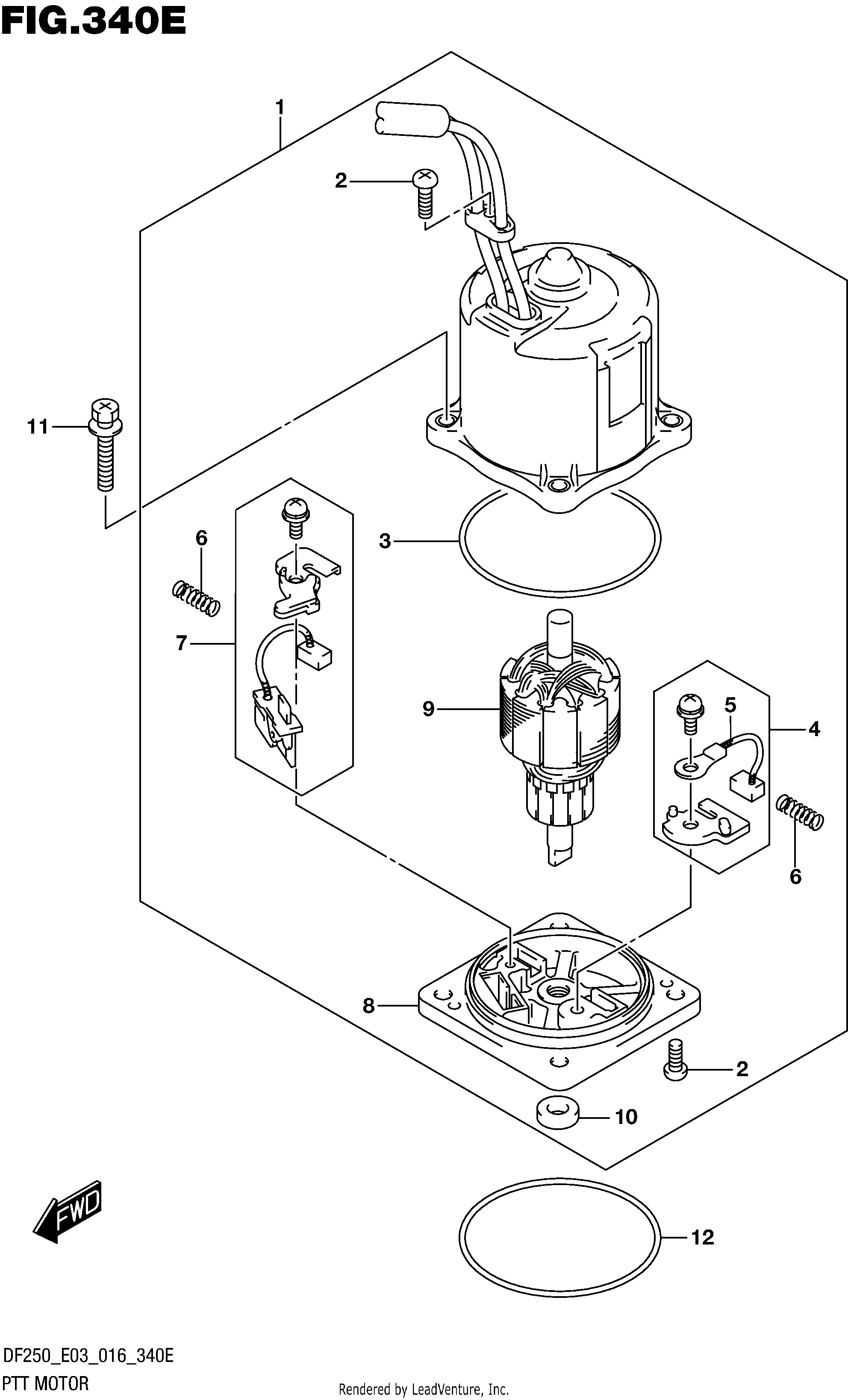 TRANSMISIÓN DEL MOTOR DEL PTT(X,XX) (DF250T E03)