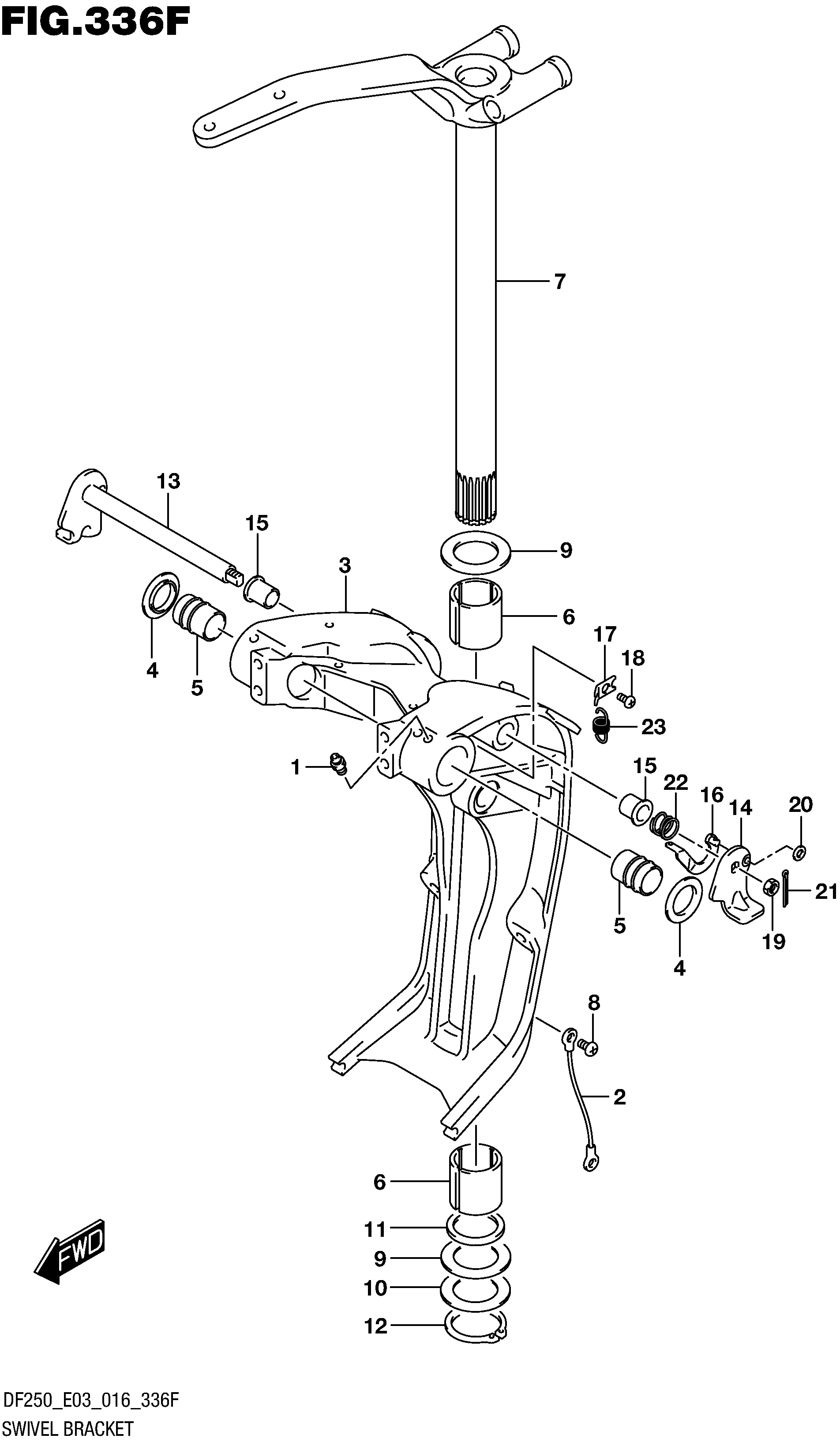SUPPORT PIVOTANT TRAVERSE(X,XX) (DF250Z E03)
