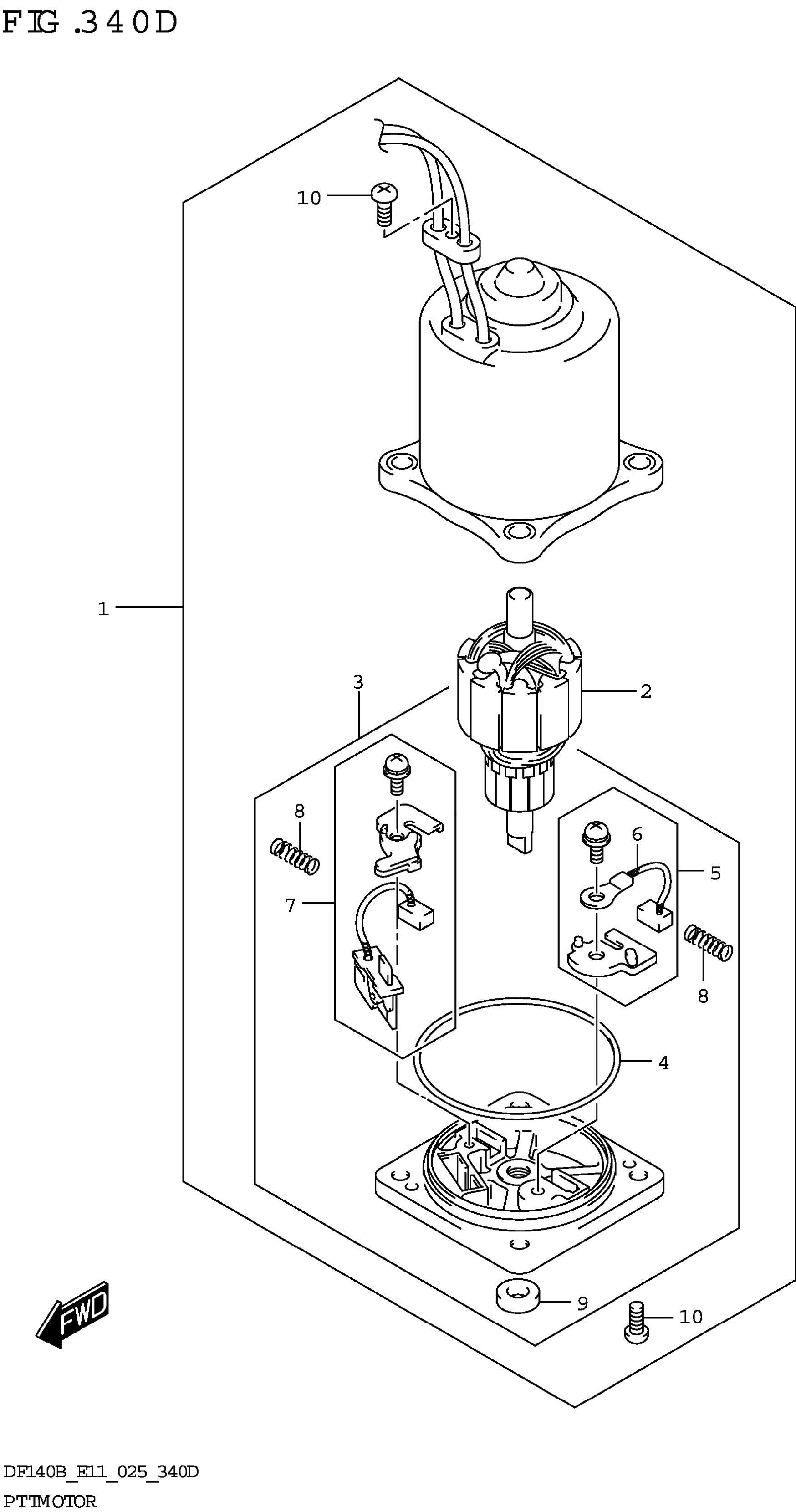 MOTEUR PTT (DF115BT DF115BZ DF100C)