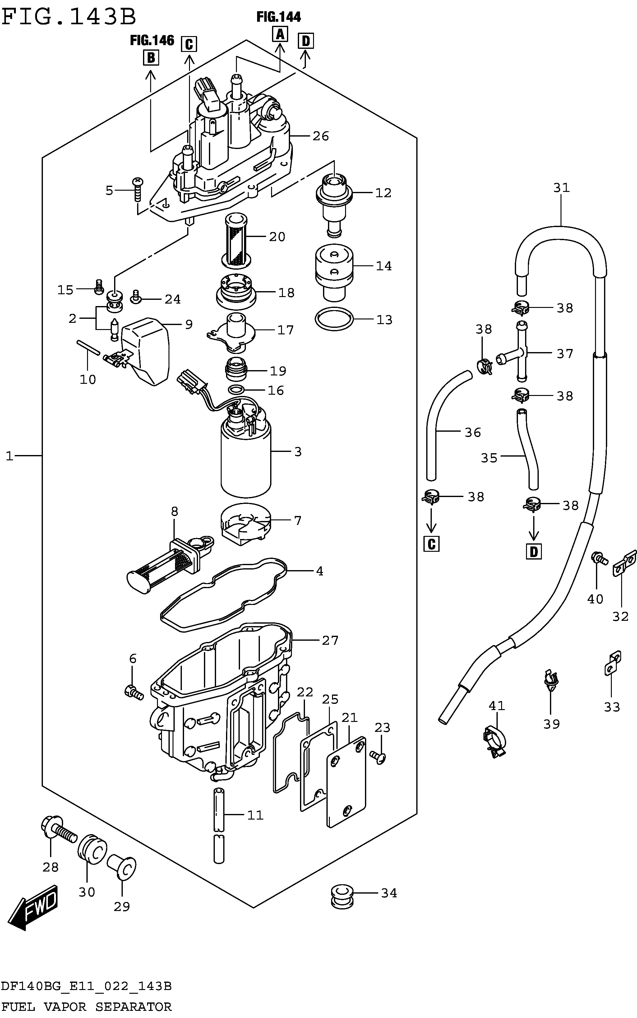 SÉPARATEUR DE VAPEUR DE CARBURANT (E40)