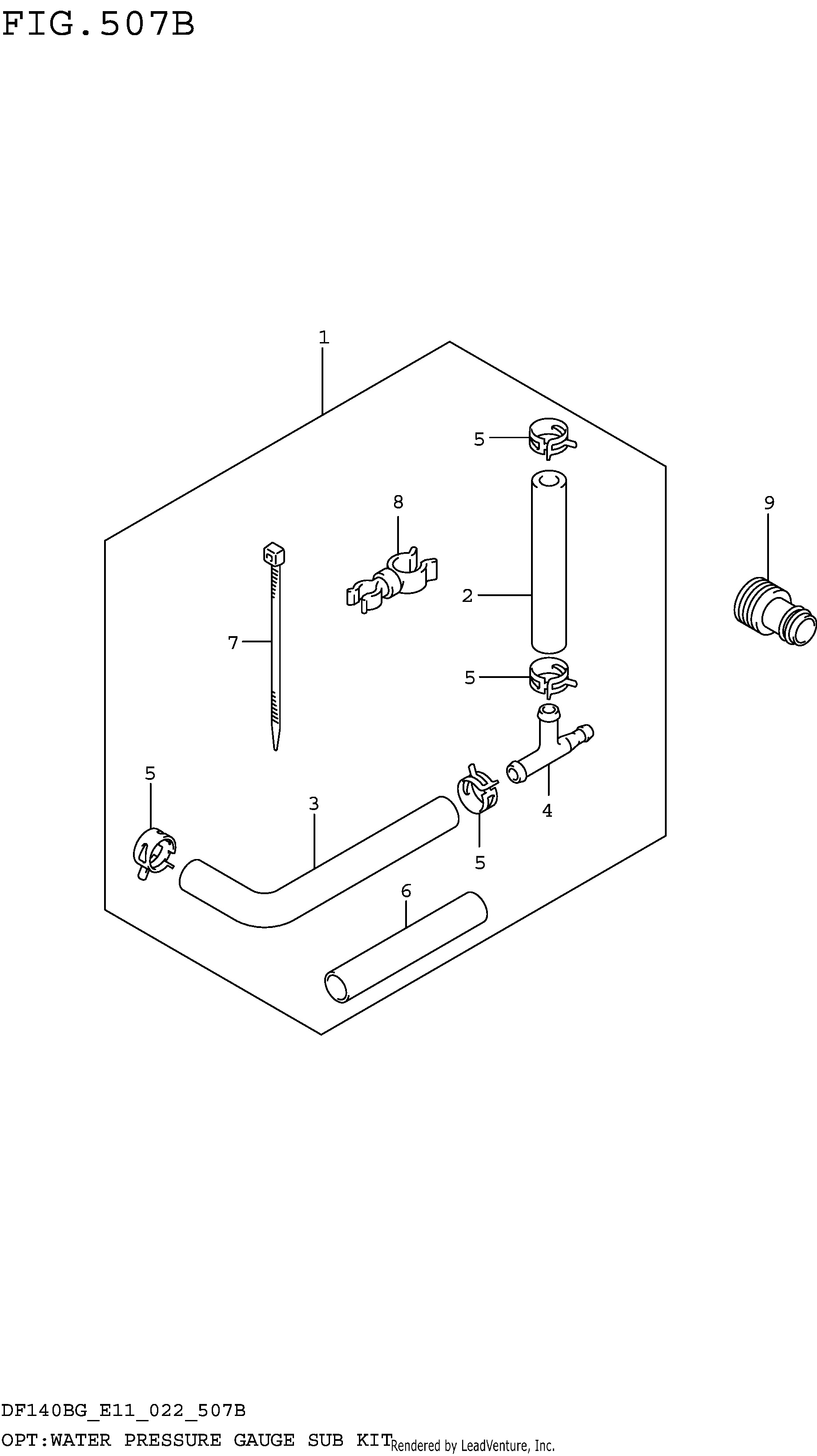 OPT SOUS-KIT DE MANOMÈTRE DE PRESSION D'EAU (VOIR REMARQUE) 507B